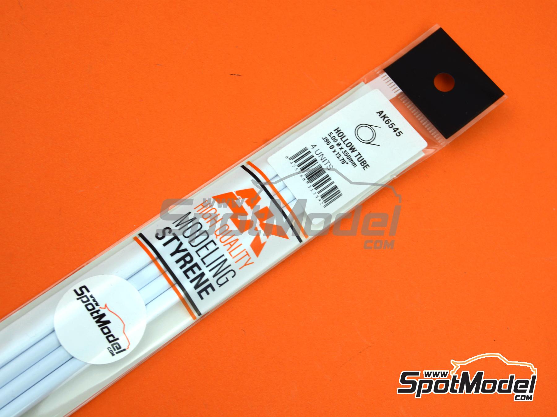 Image 3: Hollow tube 5.00 mm | Plasticard manufactured by AK Interactive (ref.&nbsp;AK6545, also 8435568313392)