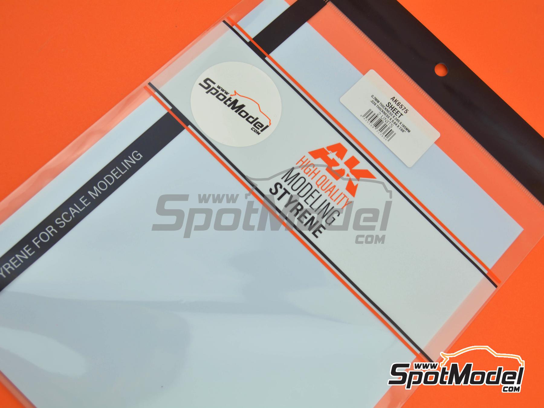 Image 1: Styrene sheet 0.7 mm | Plasticard manufactured by AK Interactive (ref.&nbsp;AK6575, also 8435568313606)