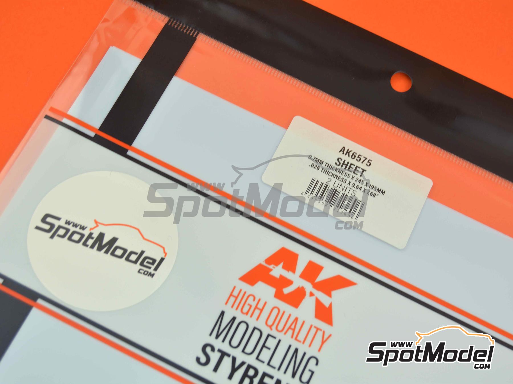 Image 2: Styrene sheet 0.7 mm | Plasticard manufactured by AK Interactive (ref.&nbsp;AK6575, also 8435568313606)
