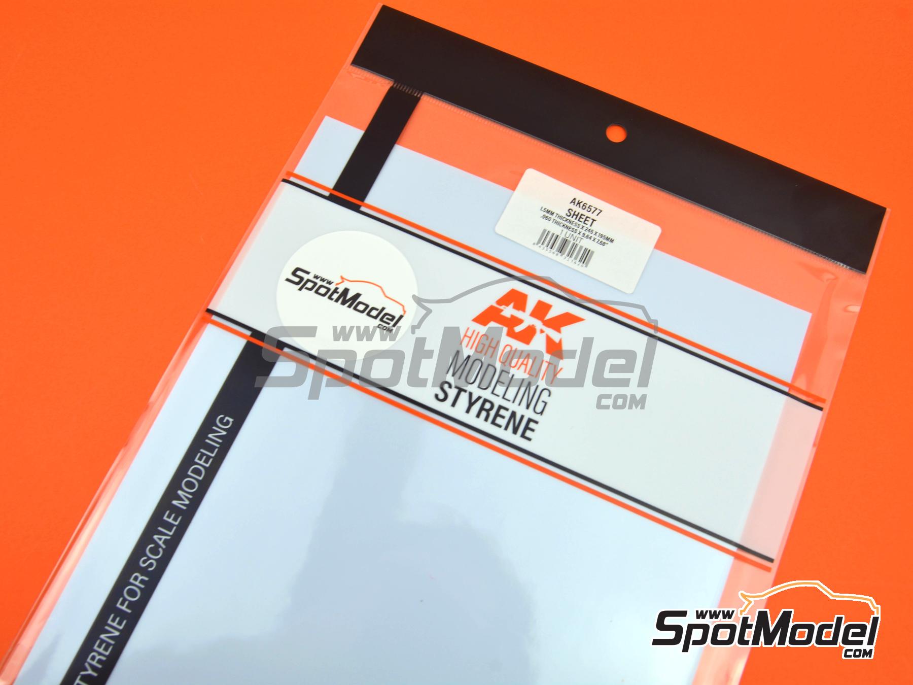 Image 1: Styrene sheet 1.5 mm | Plasticard manufactured by AK Interactive (ref.&nbsp;AK6577, also 8435568313620)