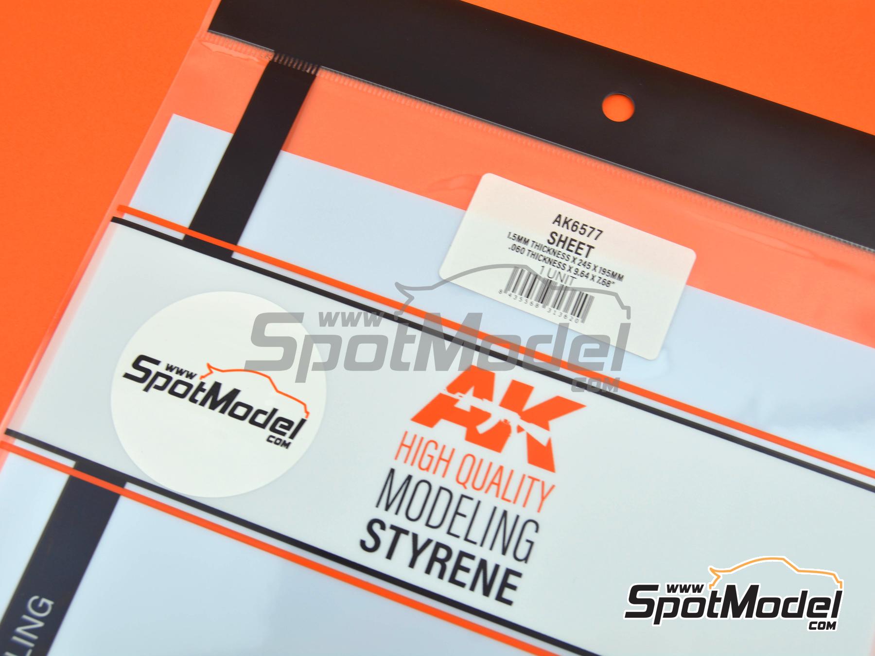 Image 2: Styrene sheet 1.5 mm | Plasticard manufactured by AK Interactive (ref.&nbsp;AK6577, also 8435568313620)