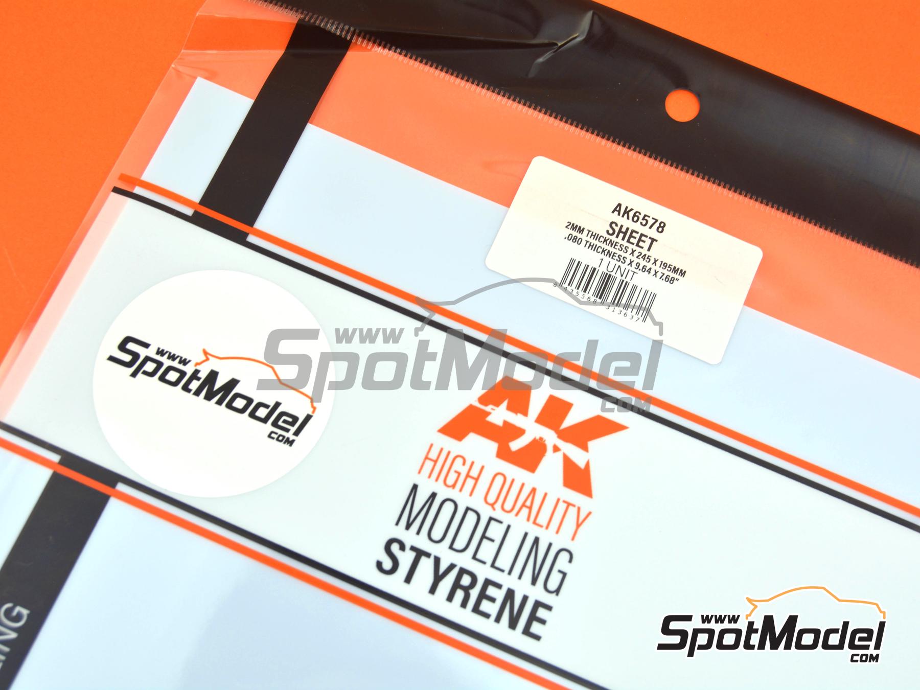 Image 2: Styrene sheet 2 mm | Plasticard manufactured by AK Interactive (ref. AK6578, also 8435568313637)