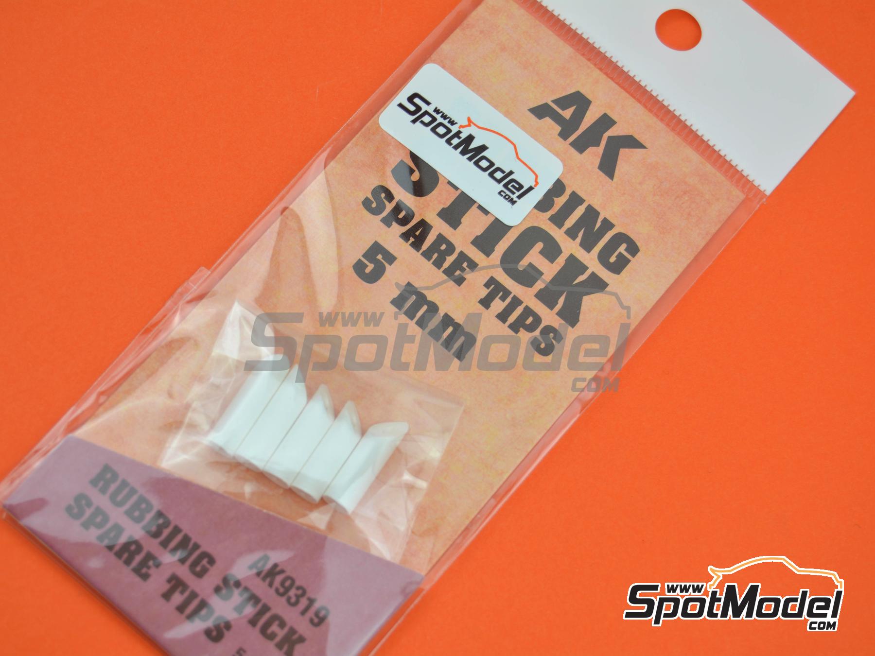 Image 2: Rubbing stick spare tips 5 mm | Paint tool manufactured by AK Interactive (ref.&nbsp;AK9319, also 8435568330603)