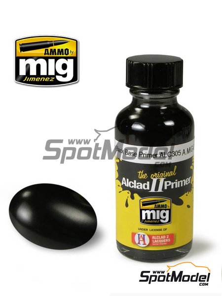 Black base primer ALC305 - 1 x 30ml | Primer manufactured by AMMO of Mig Jimenez (ref.&nbsp;AMIG8210) image