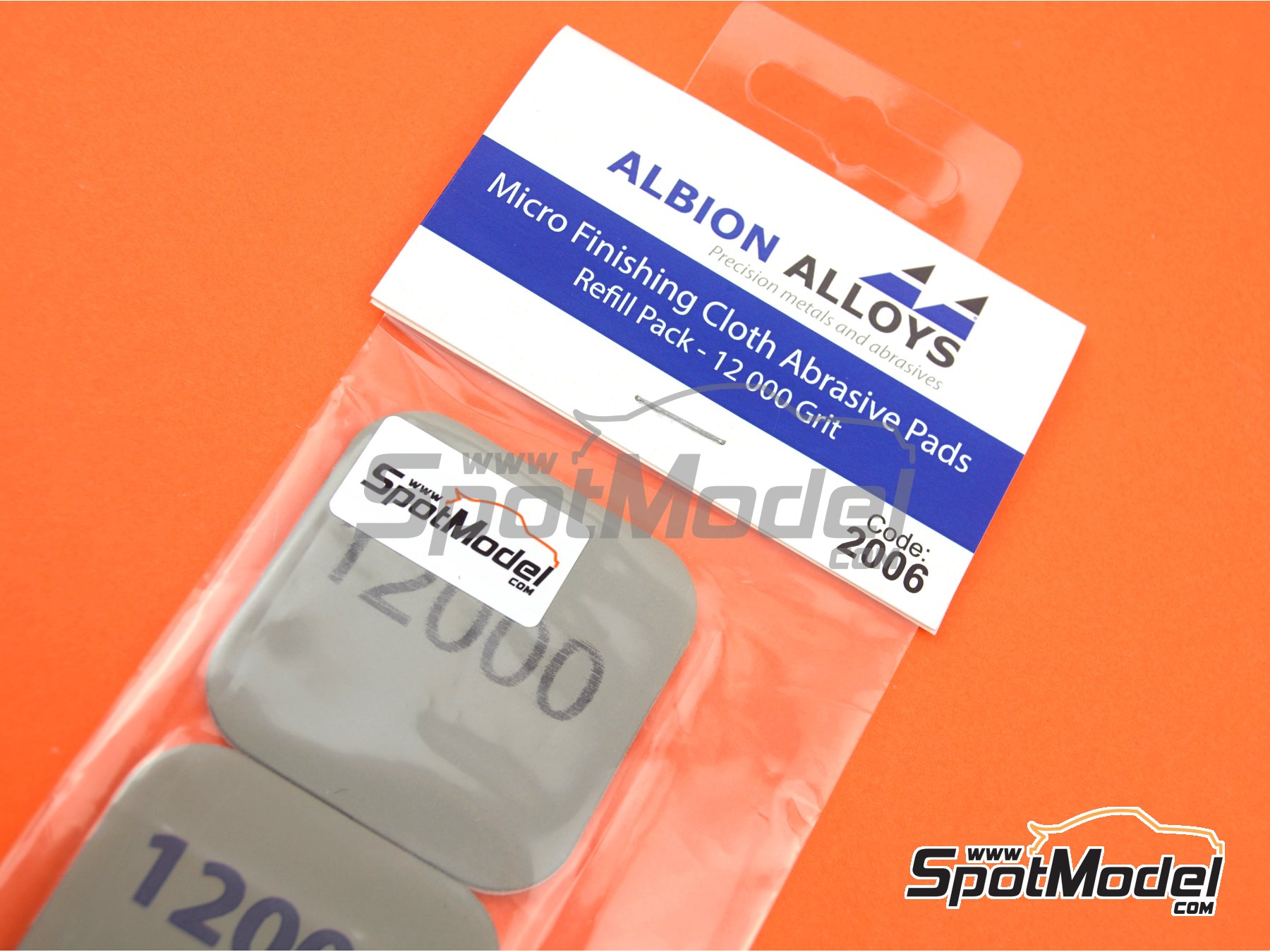 Image 2: Micro Finishing Cloth Abrasive Pads Refill - grano 12000 | Lijas fabricado por Albion Alloys (ref.&nbsp;2006, tambien 5060102453857)