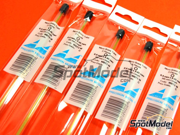 Image 1: Brass tube 0,90 mm x 0,45 mm x 250 mm | Material manufactured by Albion Alloys (ref.&nbsp;MBT3M, also 5060102452027)