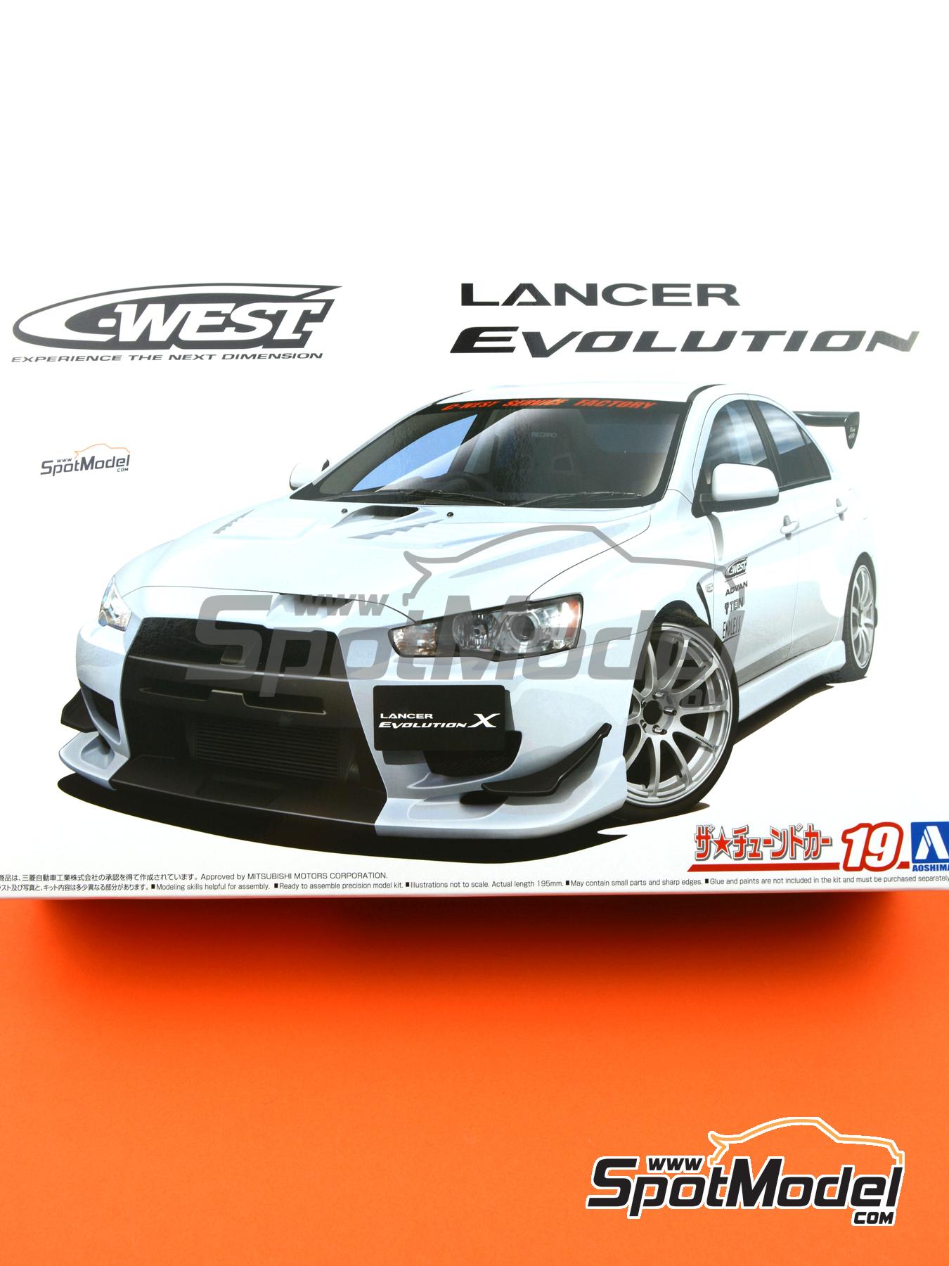 '15 Red Metallic Pre-painted 1/24 Scale Aoshima No.SP Lancer Evolution Final Ed 