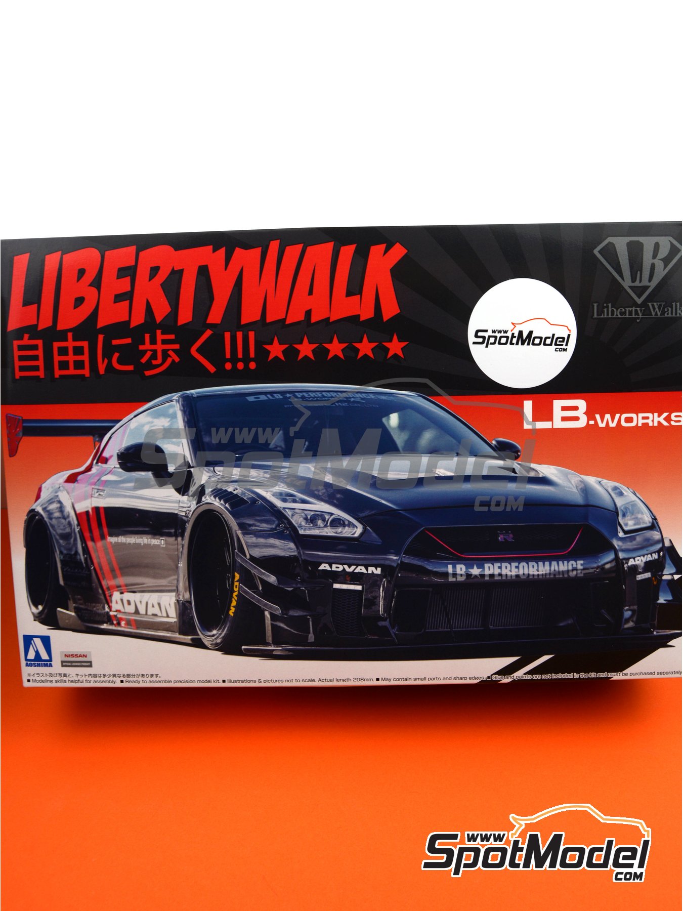 Aoshima 1/24 Scale Liberty Walk Model Car Kit LB Kenmary Works 4Dr 2015 Edition 