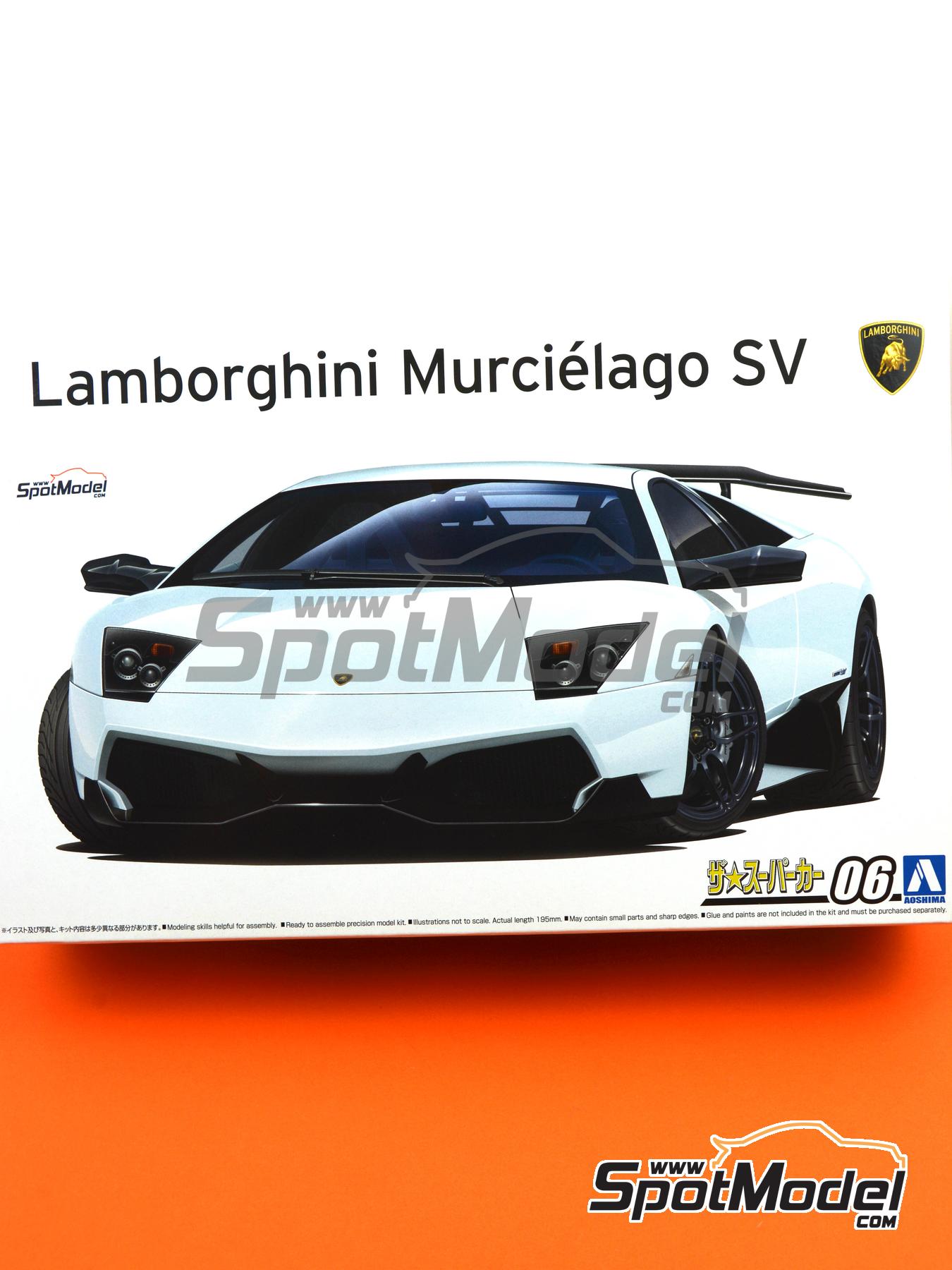 AOSHIMA 07068 Lamborghini Murcielago Lp670-4 SV 1/24 Scale Kit for sale online 
