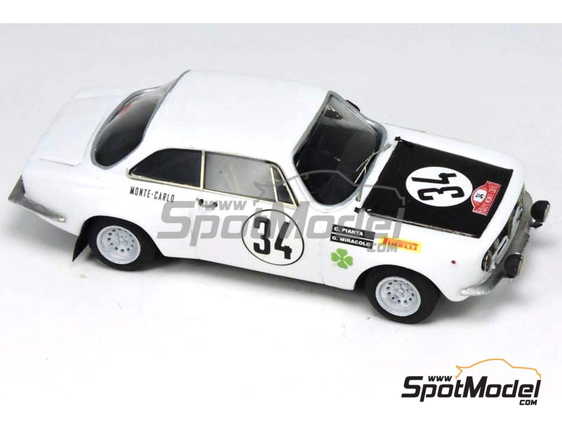 Image 1: Alfa Romeo Giulia Sprint GTA 1600 - Monte Carlo Rally - Rallye Automobile de Monte-Carlo 1971 | Car scale model kit in 1/43 scale manufactured by Arena Modelli (ref.&nbsp;ARE1006)