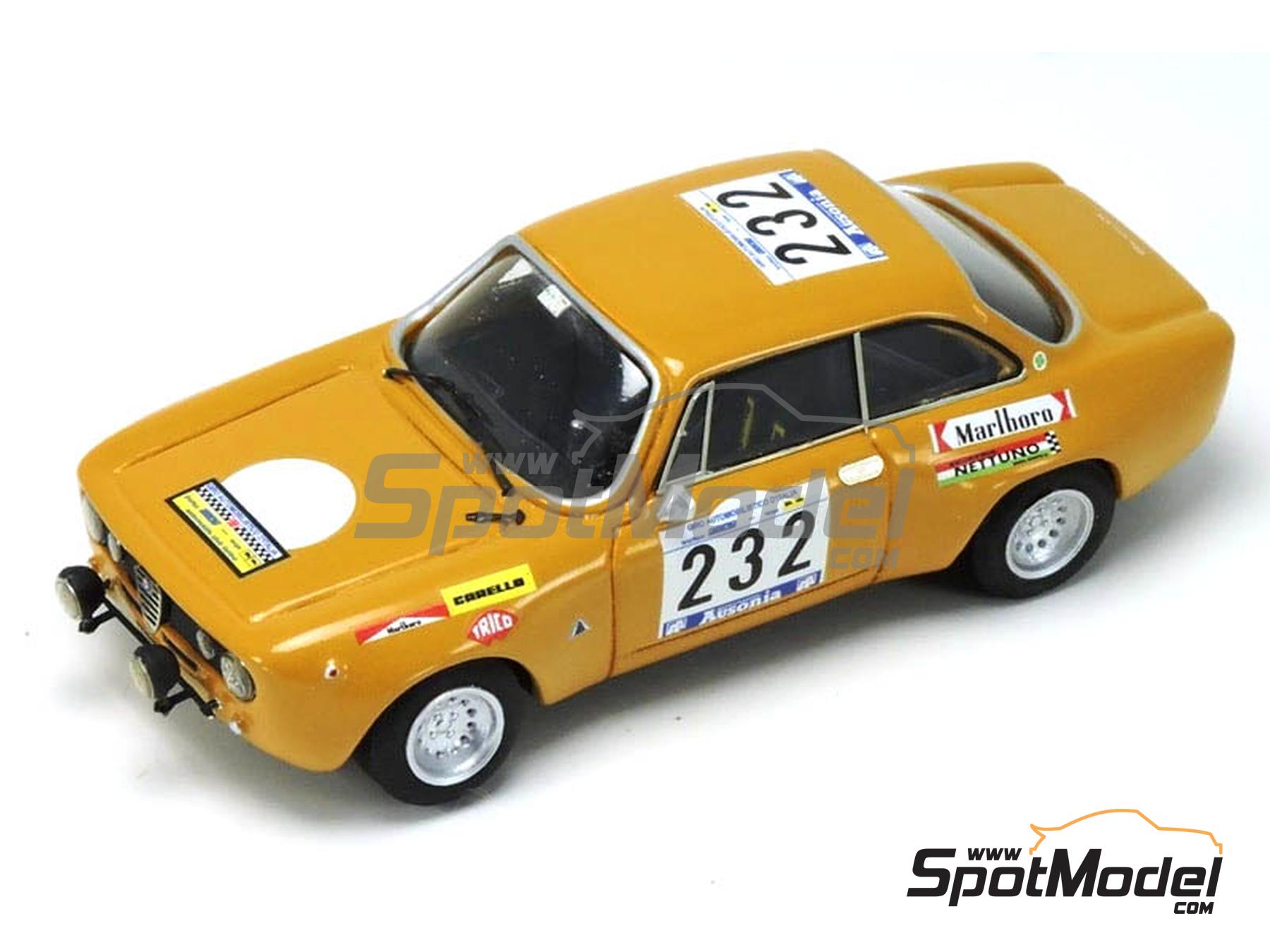Image 1: Alfa Romeo 2000 GTAm Group 2 Scuderia Nettuno Team - Giro d'Italia Automobilistico 1973 | Car scale model kit in 1/43 scale manufactured by Arena Modelli (ref.&nbsp;ARE1008)