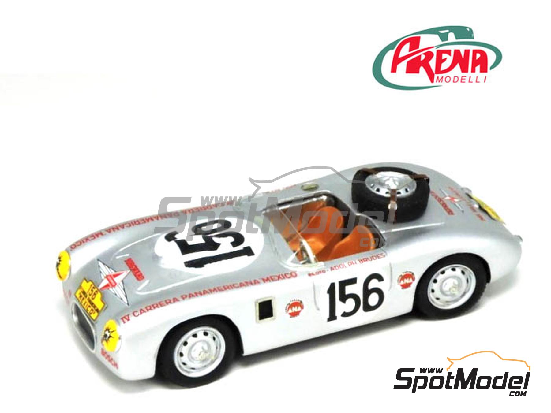 Arena Modelli ARE1074: Car scale model kit 1/43 scale - Borgward Hansa 1500  RS #155, 156 - Carrera Panamericana 1953 (ref. ARE1074) | SpotModel