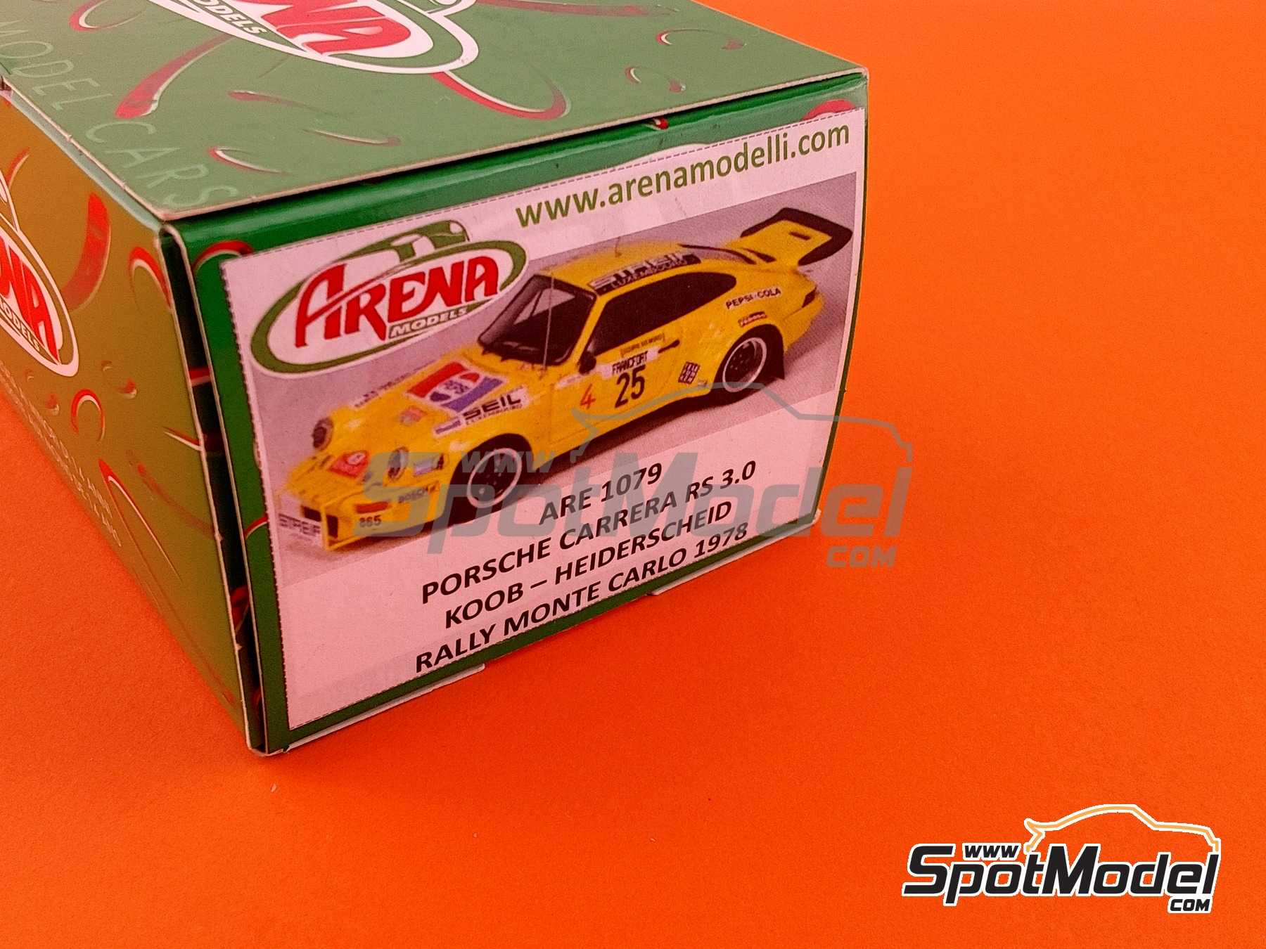 Image 2: Porsche 911 Carrera RS 3.0 sponsored by Pepsi - Monte Carlo Rally - Rallye Automobile de Monte-Carlo 1978 | Car scale model kit in 1/43 scale manufactured by Arena Modelli (ref.&nbsp;ARE1079)