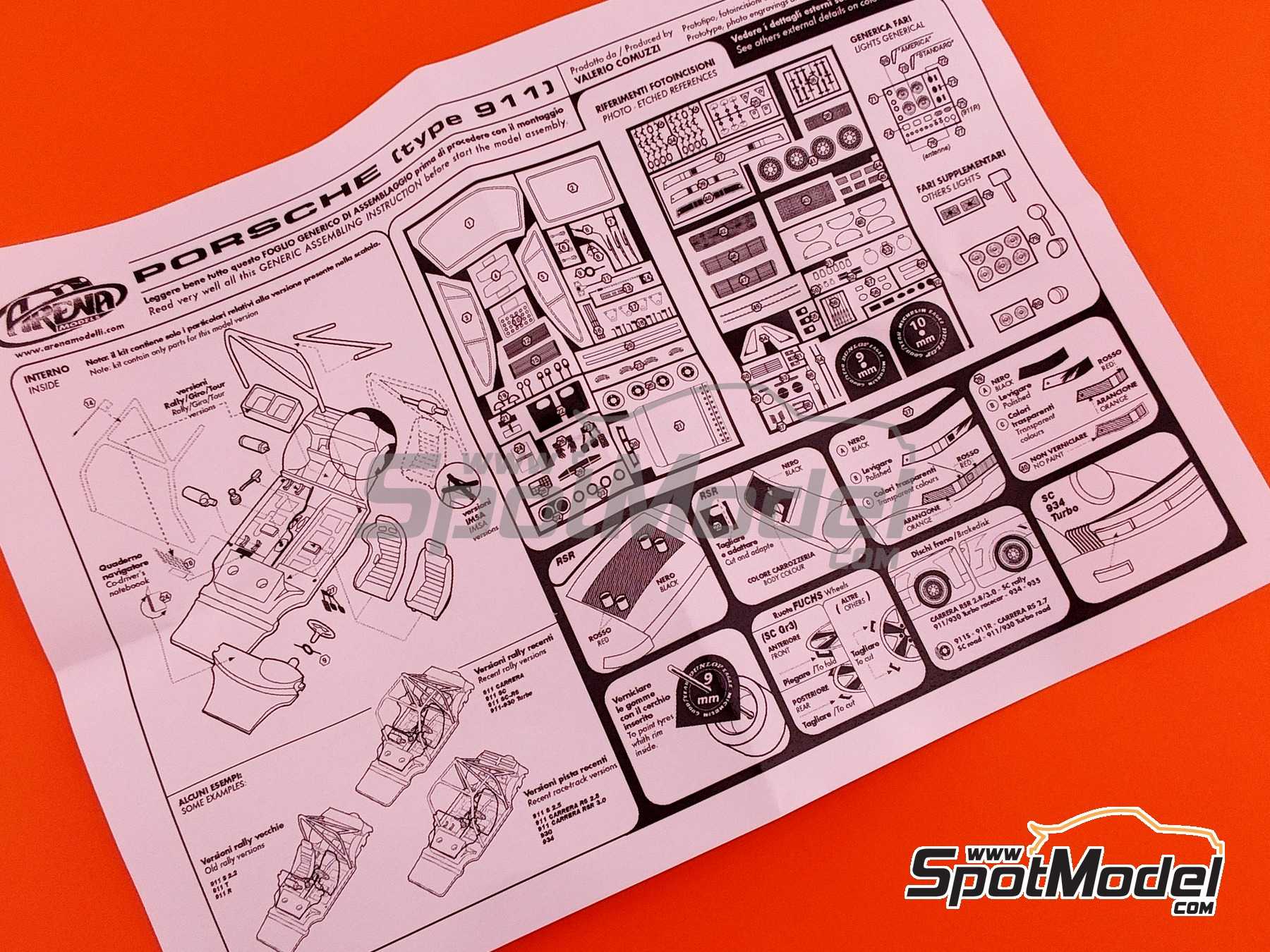 Image 17: Porsche 911 Carrera RS 3.0 sponsored by Pepsi - Monte Carlo Rally - Rallye Automobile de Monte-Carlo 1978 | Car scale model kit in 1/43 scale manufactured by Arena Modelli (ref.&nbsp;ARE1079)