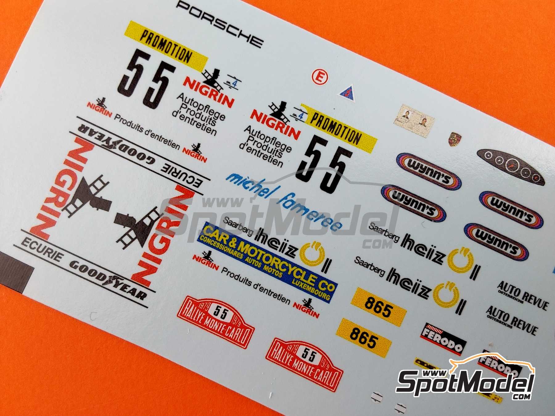 Image 4: Porsche 911 Carrera RS 3.0 sponsored by Wynn's - Monte Carlo Rally - Rallye Automobile de Monte-Carlo 1979 | Car scale model kit in 1/43 scale manufactured by Arena Modelli (ref.&nbsp;ARE1080)