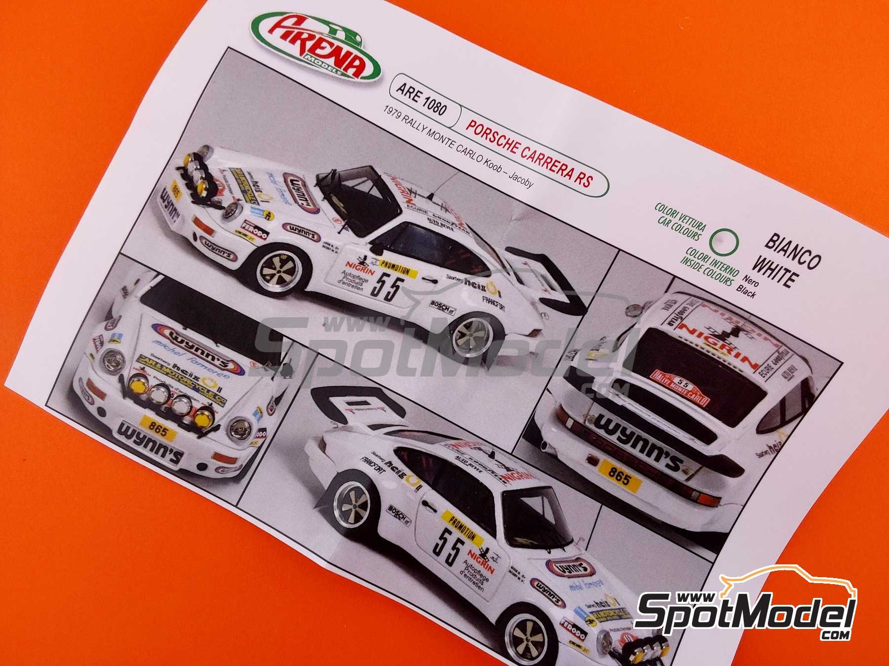 Image 17: Porsche 911 Carrera RS 3.0 sponsored by Wynn's - Monte Carlo Rally - Rallye Automobile de Monte-Carlo 1979 | Car scale model kit in 1/43 scale manufactured by Arena Modelli (ref.&nbsp;ARE1080)