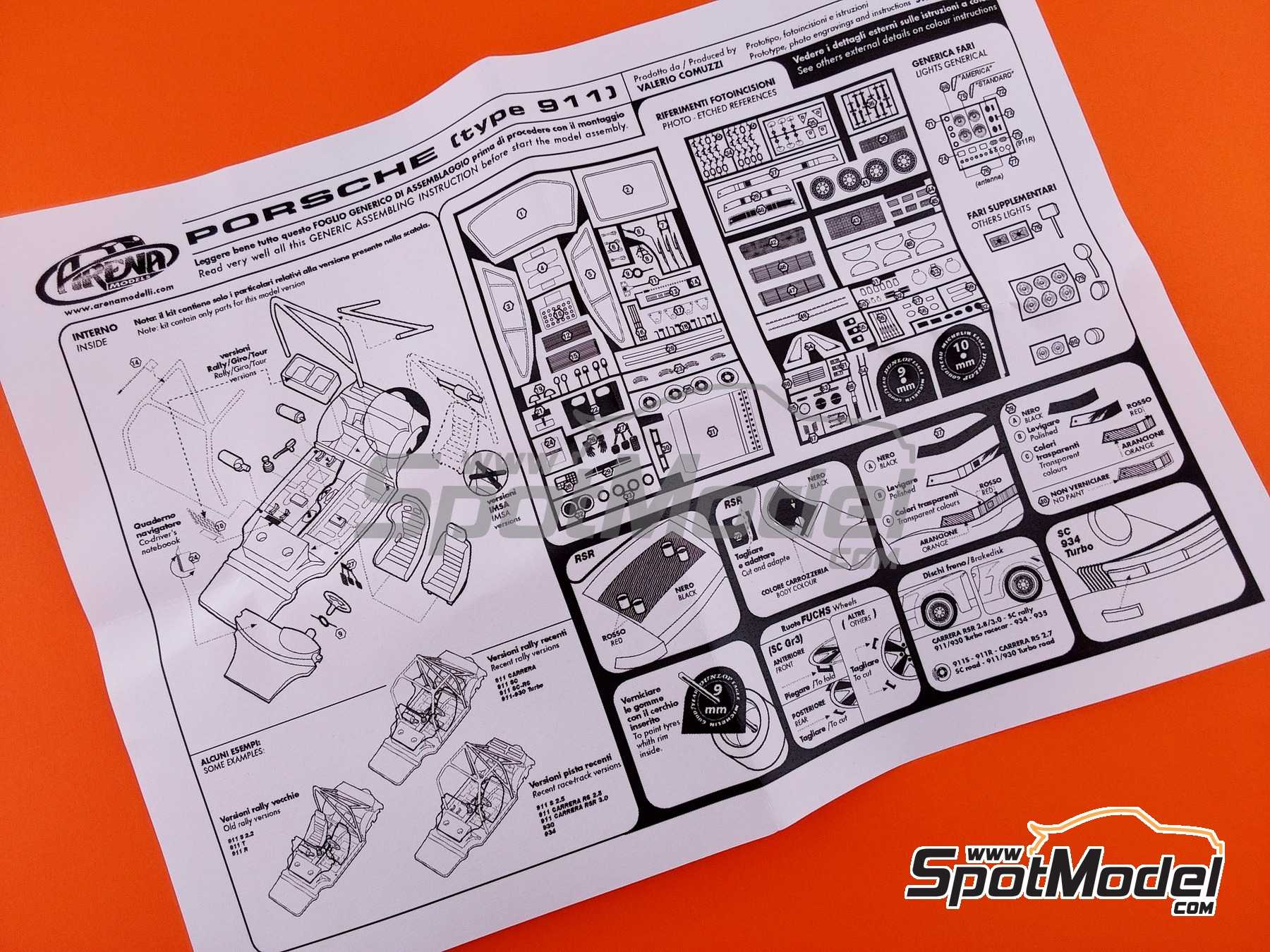 Image 18: Porsche 911 Carrera RS 3.0 sponsored by Wynn's - Monte Carlo Rally - Rallye Automobile de Monte-Carlo 1979 | Car scale model kit in 1/43 scale manufactured by Arena Modelli (ref.&nbsp;ARE1080)