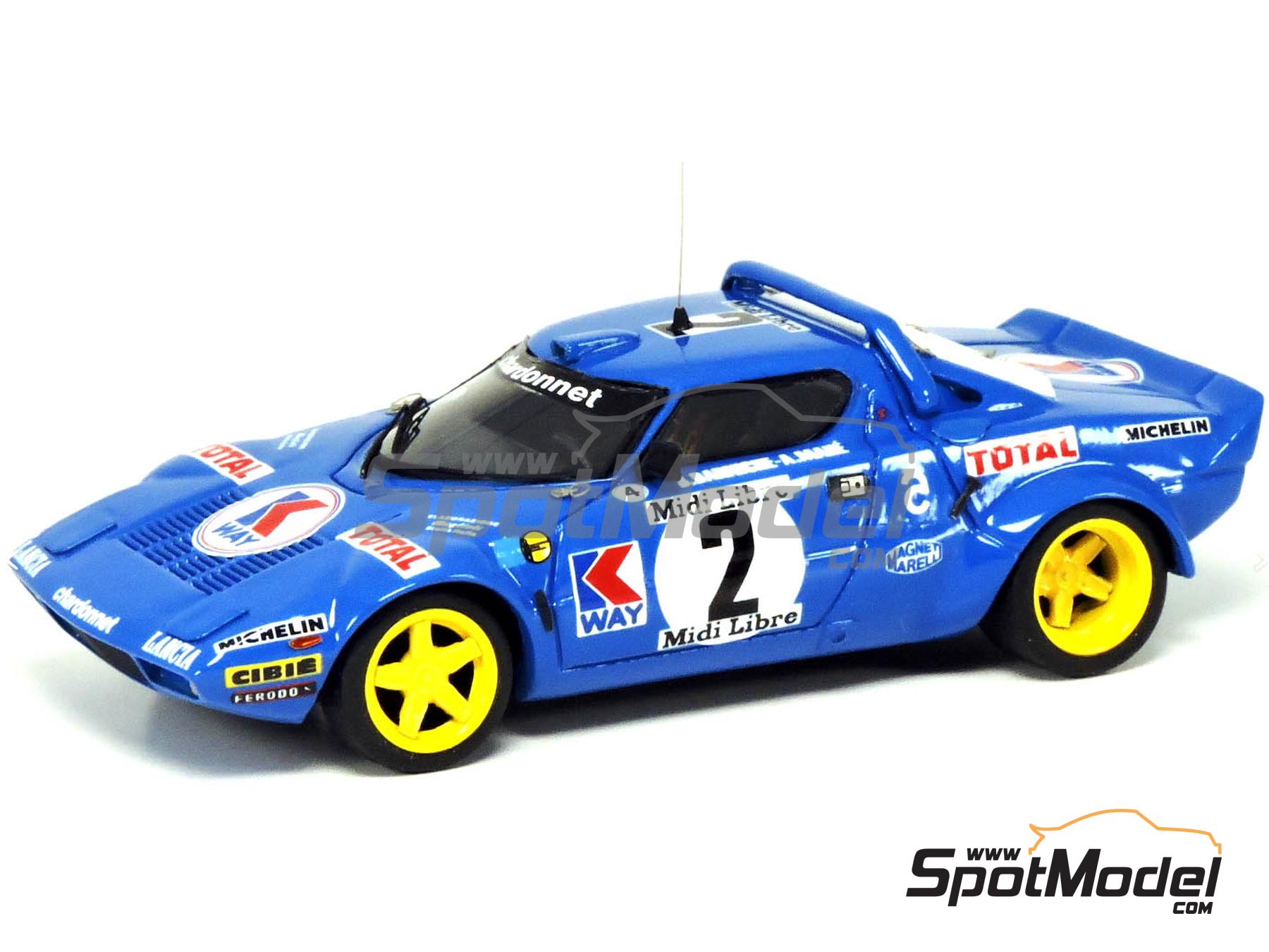Image 1: Lancia Stratos sponsored by Chardonnet - Portugal Rally - Vinho do Porto, Ronde Cevenole 1978 and 1979 | Car scale model kit in 1/43 scale manufactured by Arena Modelli (ref.&nbsp;ARE1110)