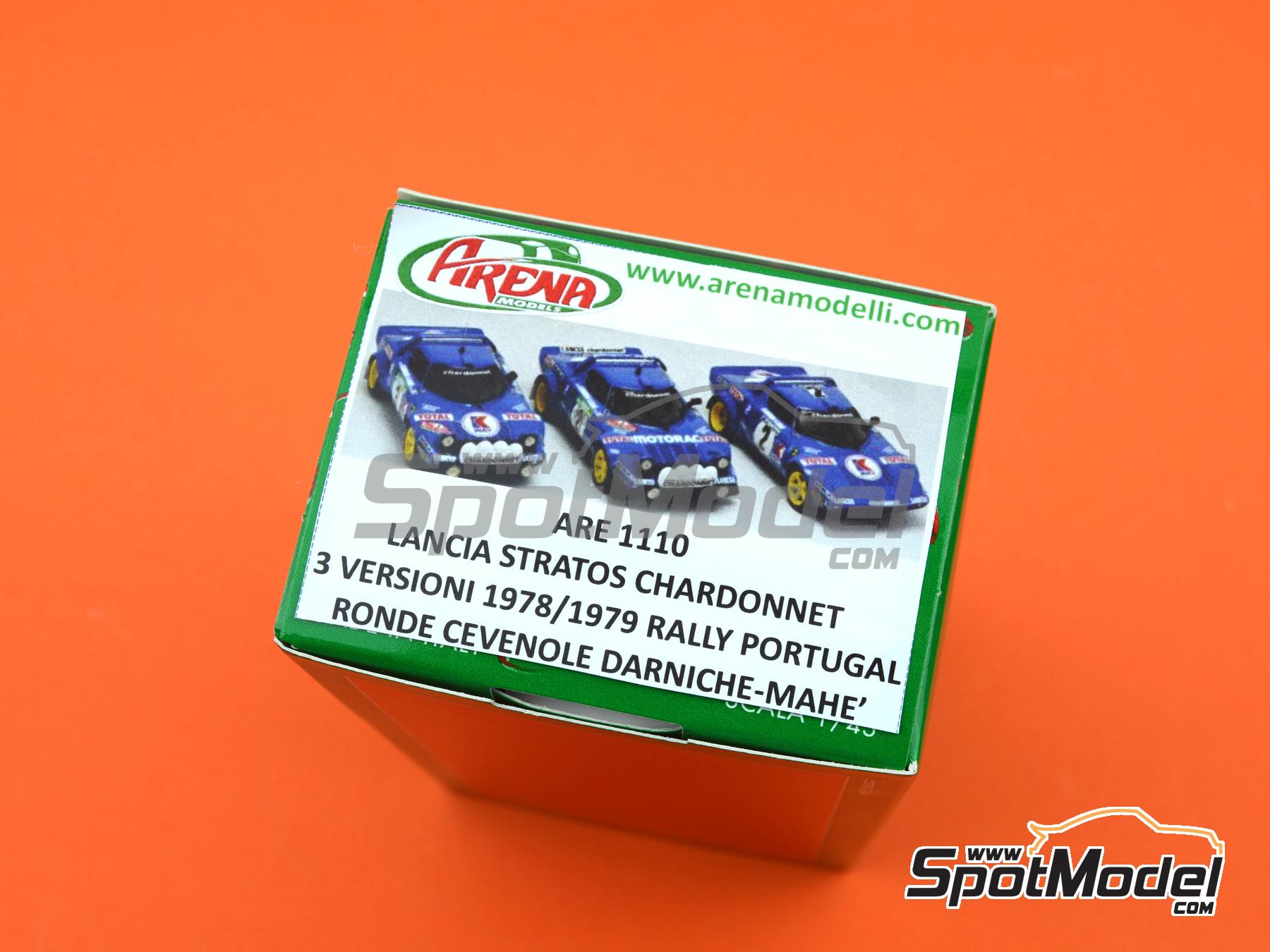 Image 4: Lancia Stratos sponsored by Chardonnet - Portugal Rally - Vinho do Porto, Ronde Cevenole 1978 and 1979 | Car scale model kit in 1/43 scale manufactured by Arena Modelli (ref.&nbsp;ARE1110)