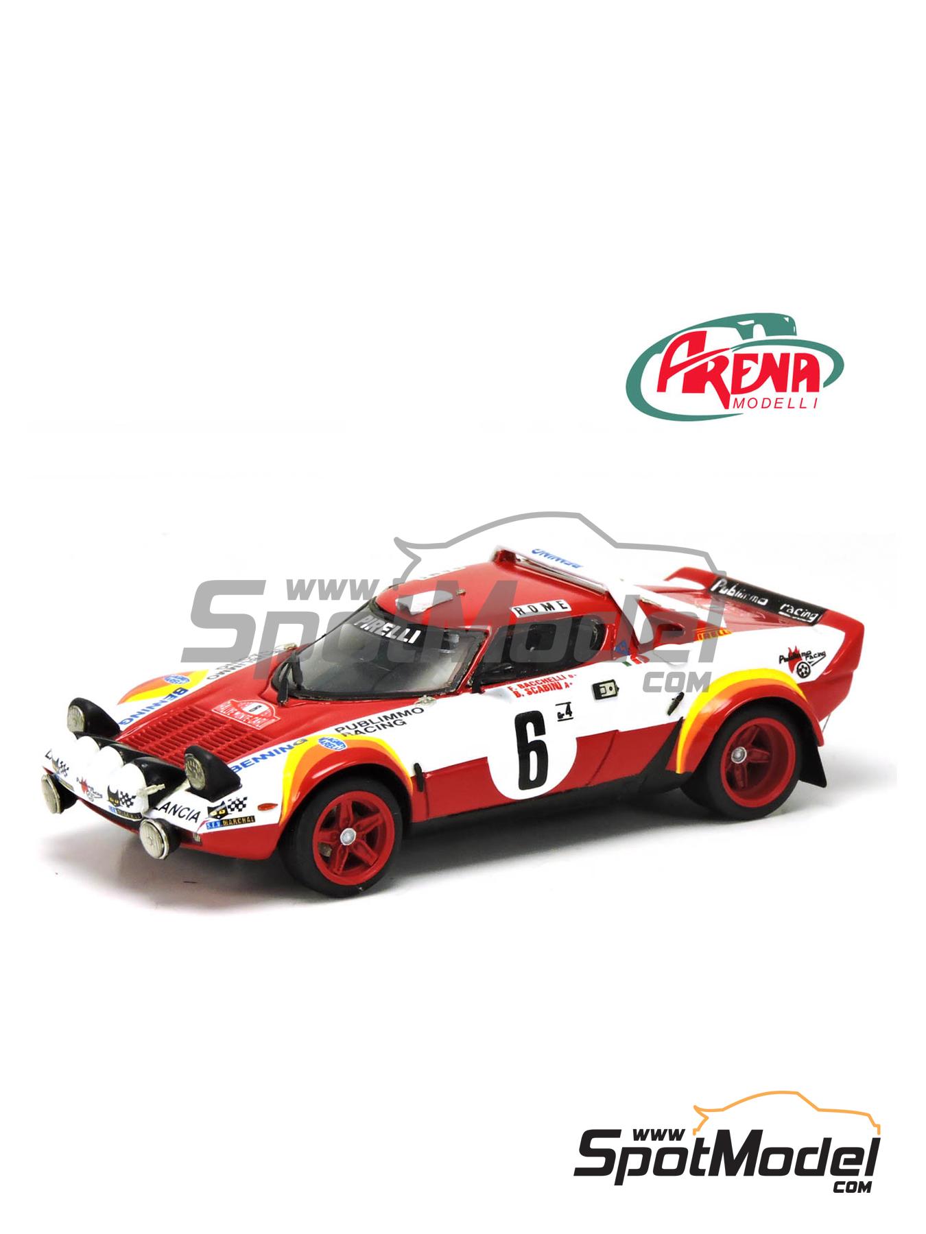 Arena Modelli: Model car kit 1/43 scale - Lancia Stratos Publimmo Racing  Team #6 - Fulvio Bacchelli (IT) + Bruno Scabini (IT) - Monte Carlo Rally -  Rallye Automobile de Monte-Carlo 1979 (ref. ARE1146) | SpotModel