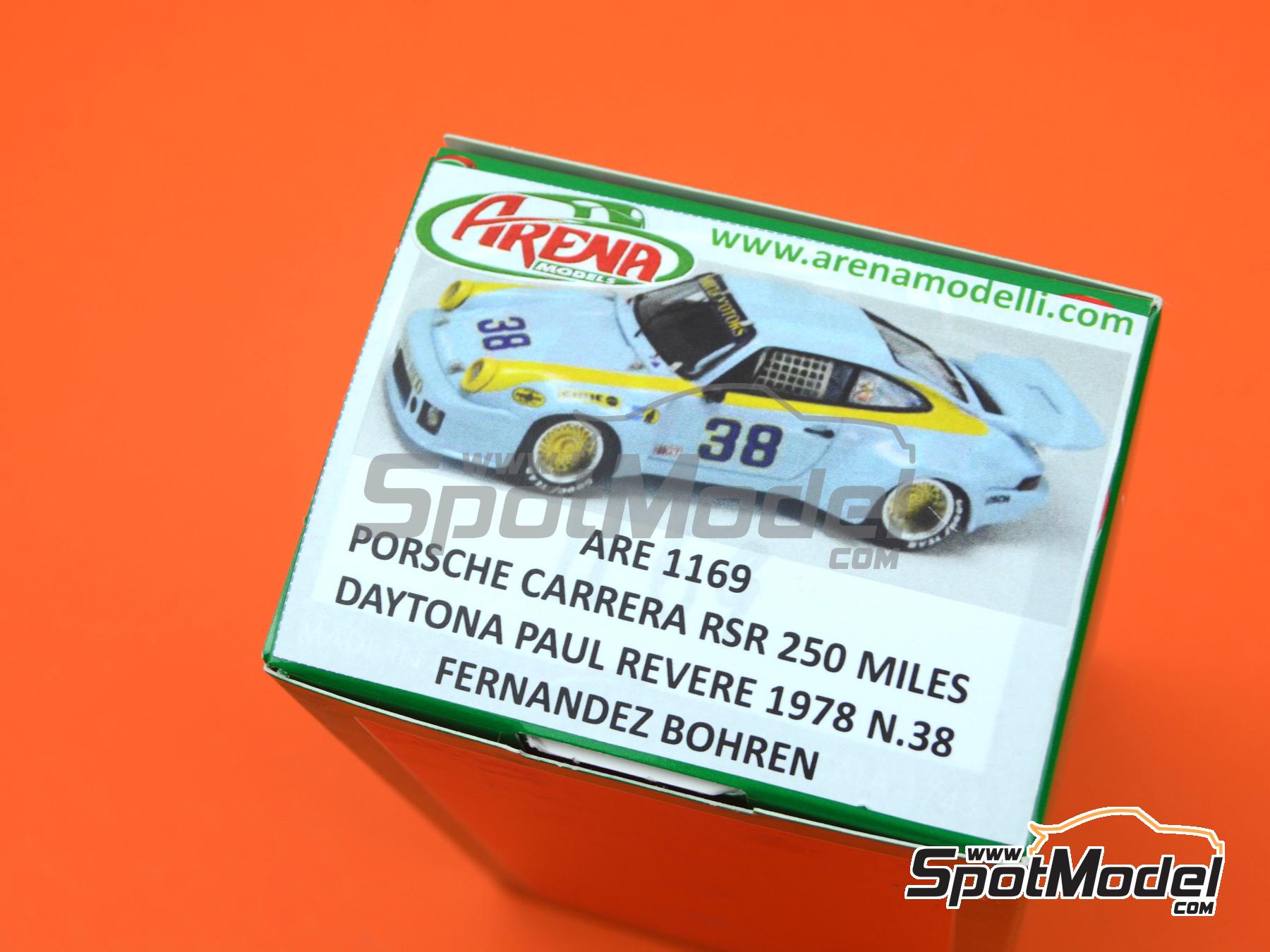 Image 2: Porsche 911 Carrera RSR Boricua Racing Team - Daytona 250 miles 1978 | Car scale model kit in 1/43 scale manufactured by Arena Modelli (ref.&nbsp;ARE1169)