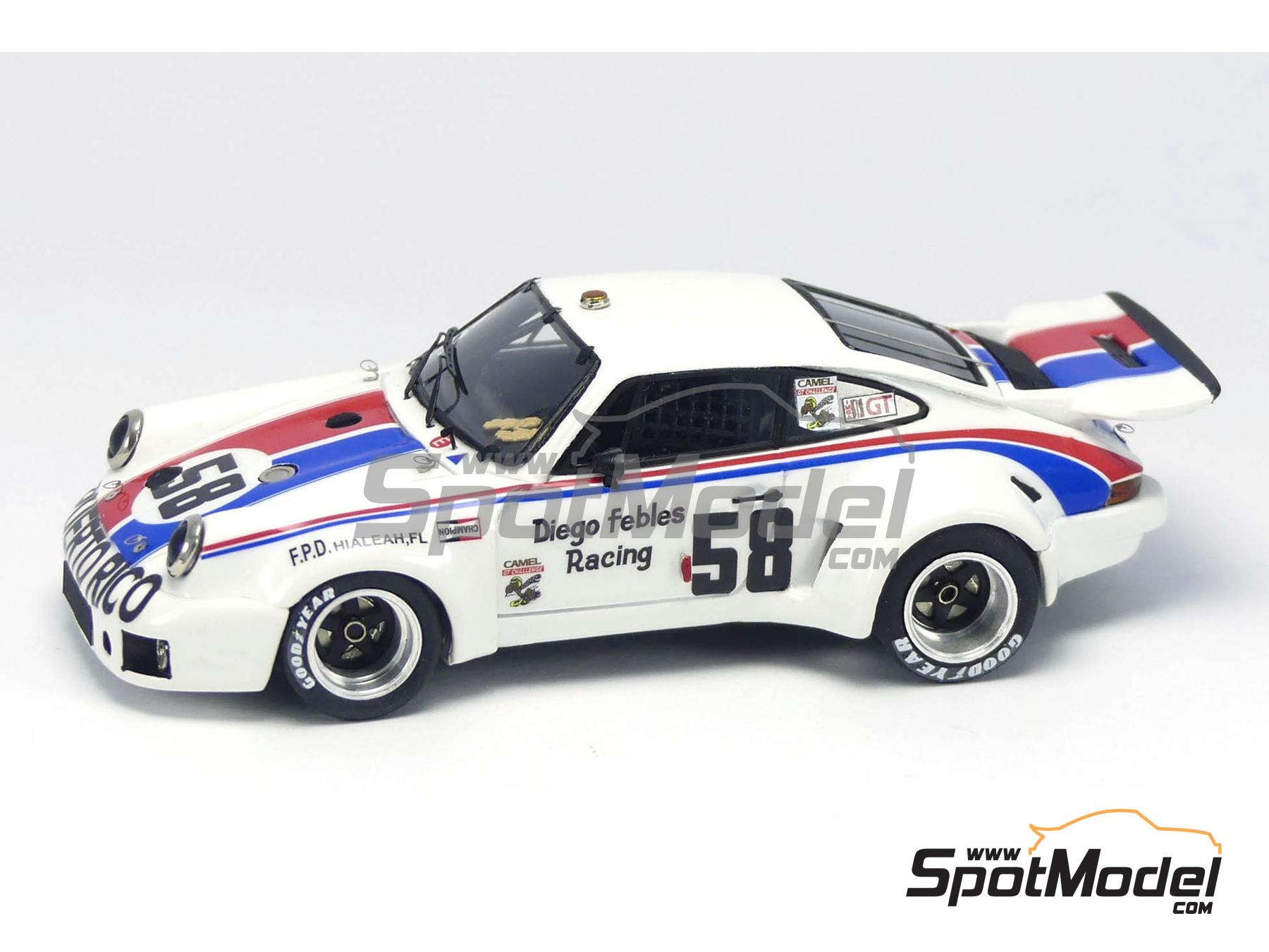 Image 1: Porsche 911 Carrera RSR Diego Febles Racing Team sponsored by Puerto Rico - 12 Hours Sebring 1977 | Car scale model kit in 1/43 scale manufactured by Arena Modelli (ref.&nbsp;ARE1345)