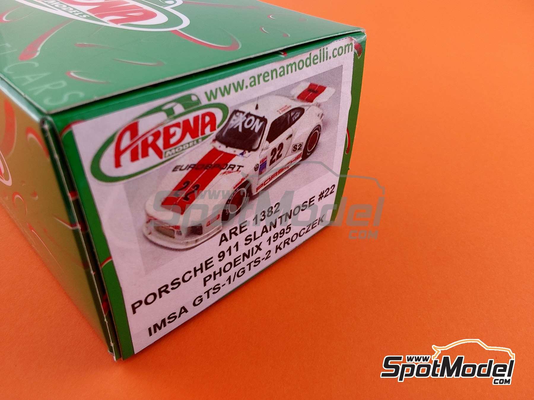 Image 2: Porsche 911 Slantnose patrocinado por Eurosport Racing - IMSA GTS Phoenix 1995 | Maqueta de coche en escala&nbsp;1/43 fabricado por Arena Modelli (ref.&nbsp;ARE1382)