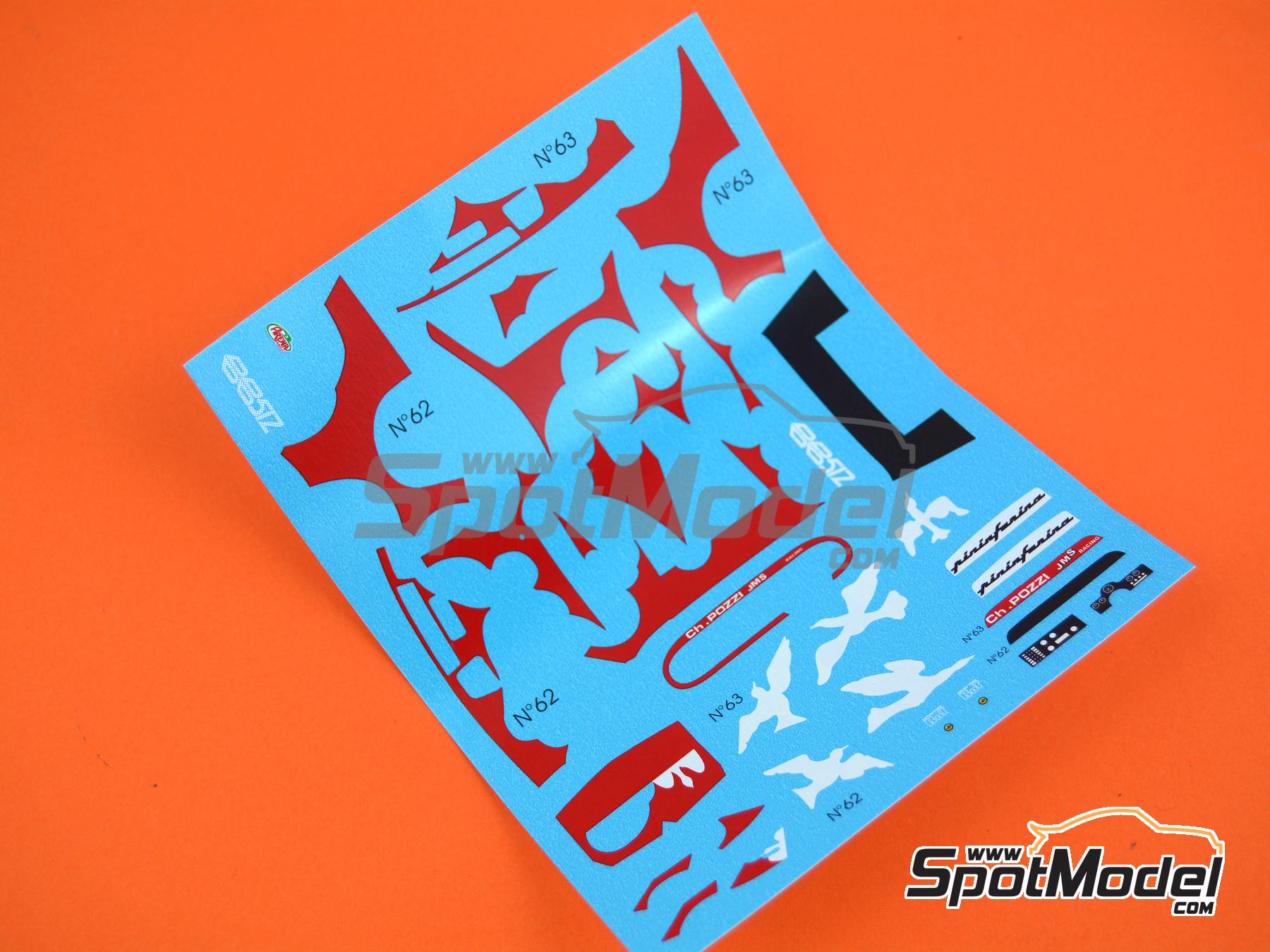 Image 10: Ferrari 512BB LM CH. Pozzi - JMS Racing Team sponsored by 3M - 24 Hours Le Mans 1979 | Car scale model kit in 1/43 scale manufactured by Arena Modelli (ref.&nbsp;ARE1399)