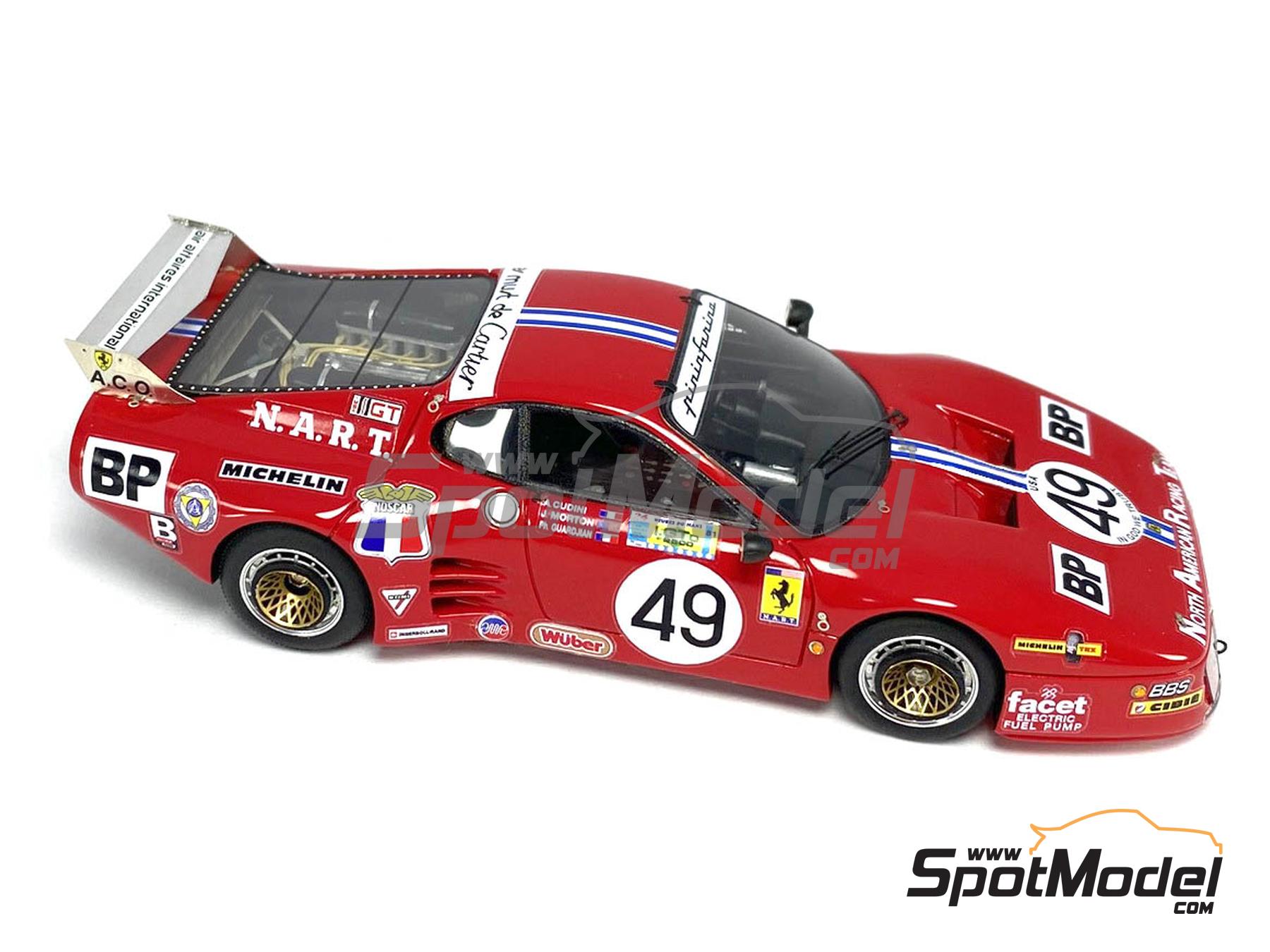 Image 1: Ferrari 512BB LM North American Racing NART Team sponsored by BP - 24 Hours Le Mans 1981 | Car scale model kit in 1/43 scale manufactured by Arena Modelli (ref.&nbsp;ARE1407)