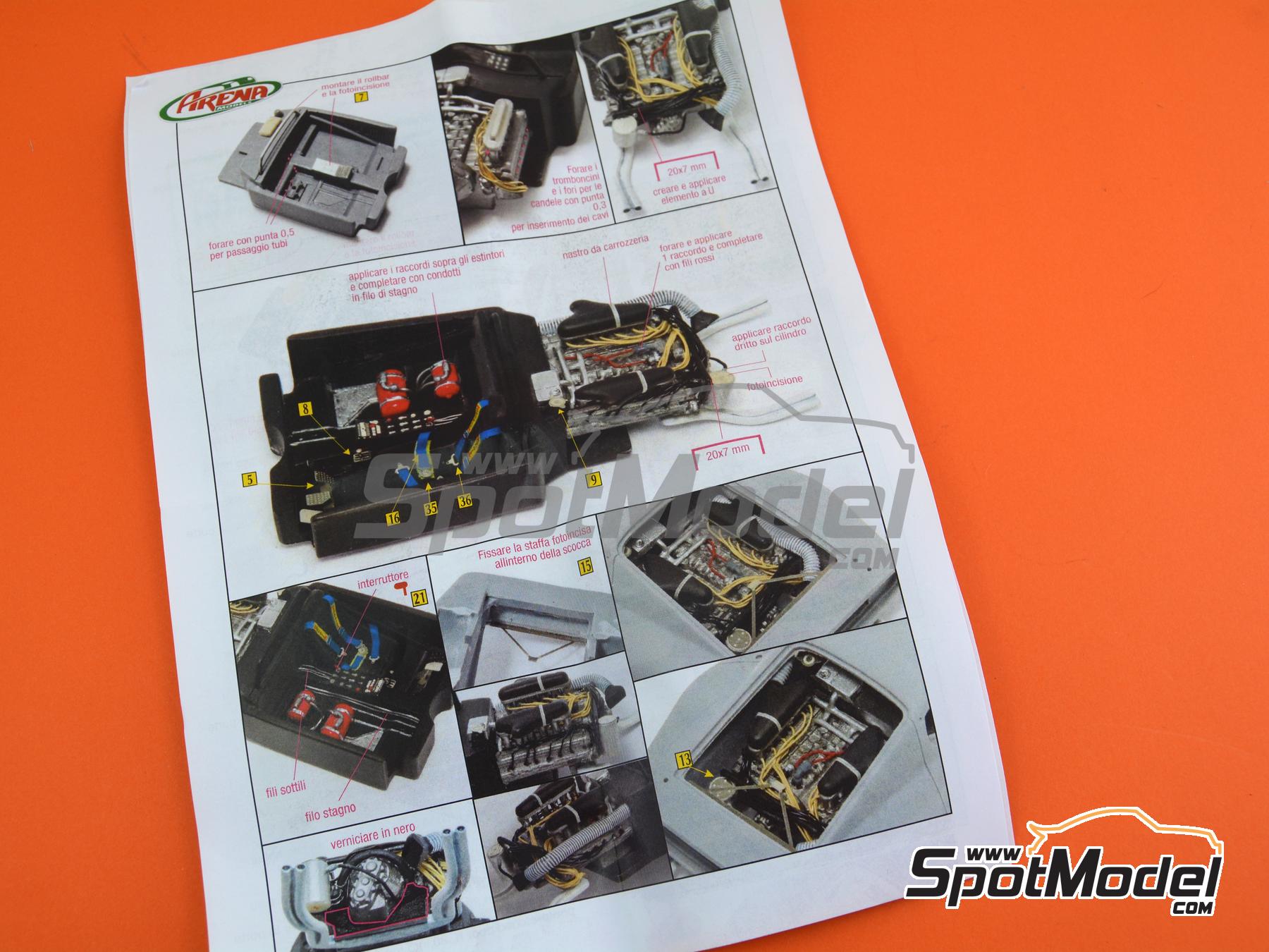 Image 2: Ferrari 512BB LM CH. Pozzi Team sponsored by Pioneer - 24 Hours Le Mans 1982 | Car scale model kit in 1/43 scale manufactured by Arena Modelli (ref.&nbsp;ARE1408)