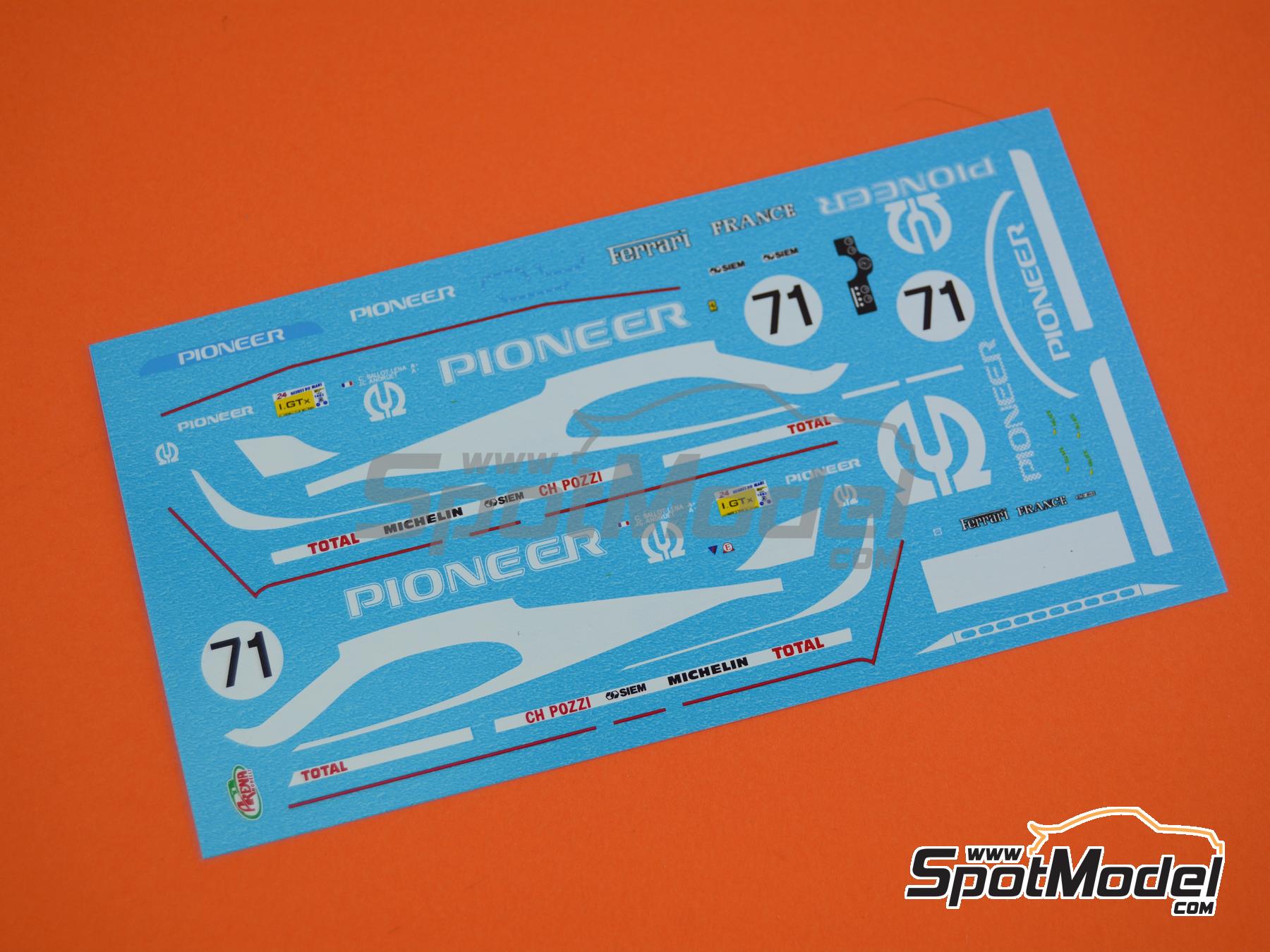 Image 7: Ferrari 512BB LM CH. Pozzi Team sponsored by Pioneer - 24 Hours Le Mans 1982 | Car scale model kit in 1/43 scale manufactured by Arena Modelli (ref.&nbsp;ARE1408)