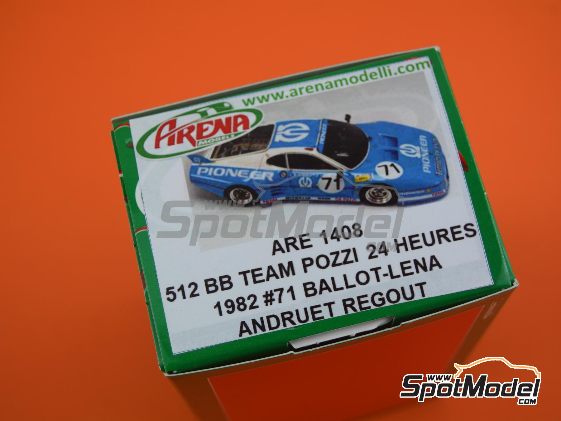 Image 9: Ferrari 512BB LM CH. Pozzi Team sponsored by Pioneer - 24 Hours Le Mans 1982 | Car scale model kit in 1/43 scale manufactured by Arena Modelli (ref.&nbsp;ARE1408)