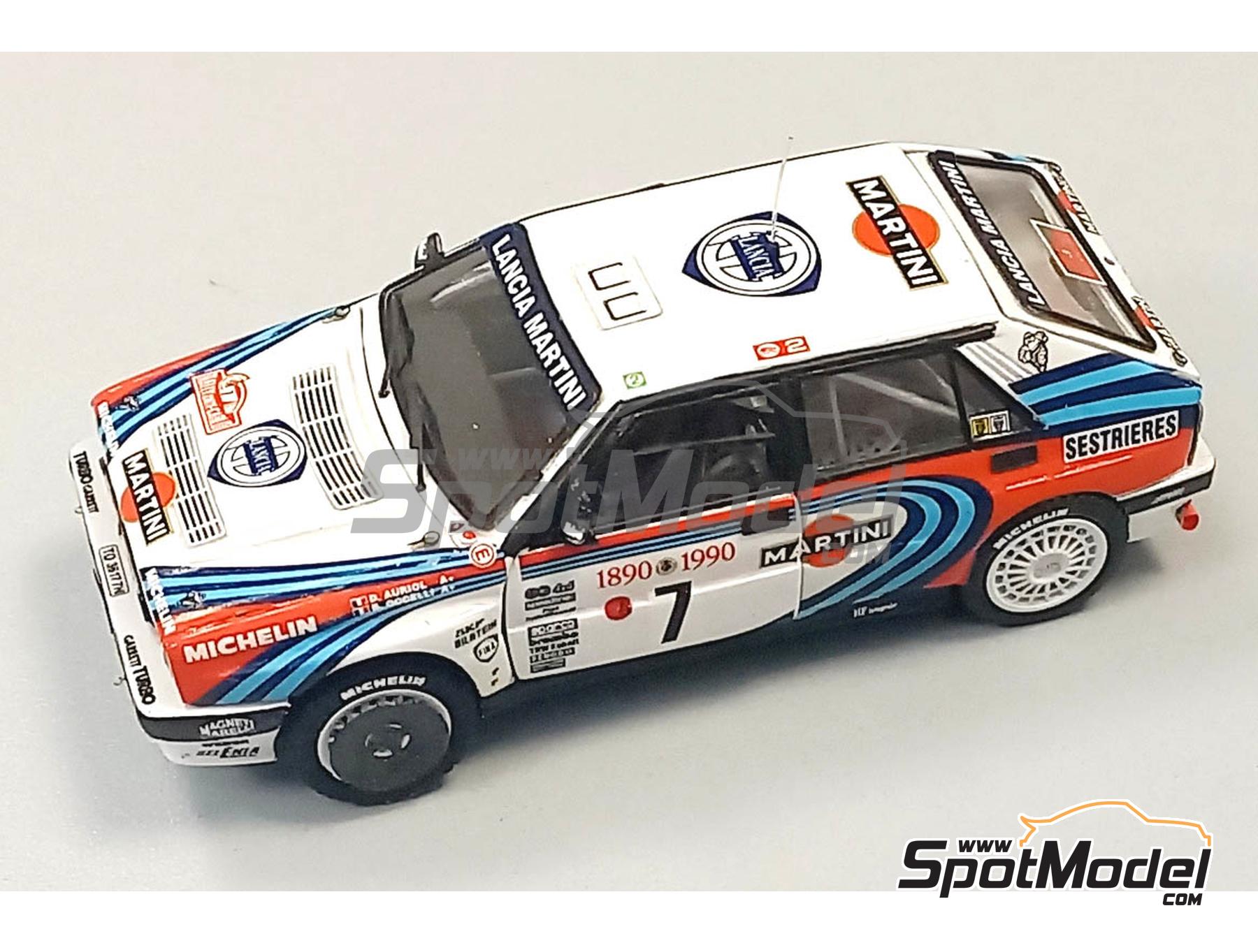 Image 1: Lancia Delta Integrale 16V Group A sponsored by Martini - Monte Carlo Rally - Rallye Automobile de Monte-Carlo 1990 | Car scale model kit in 1/43 scale manufactured by Arena Modelli (ref.&nbsp;ARE1413)