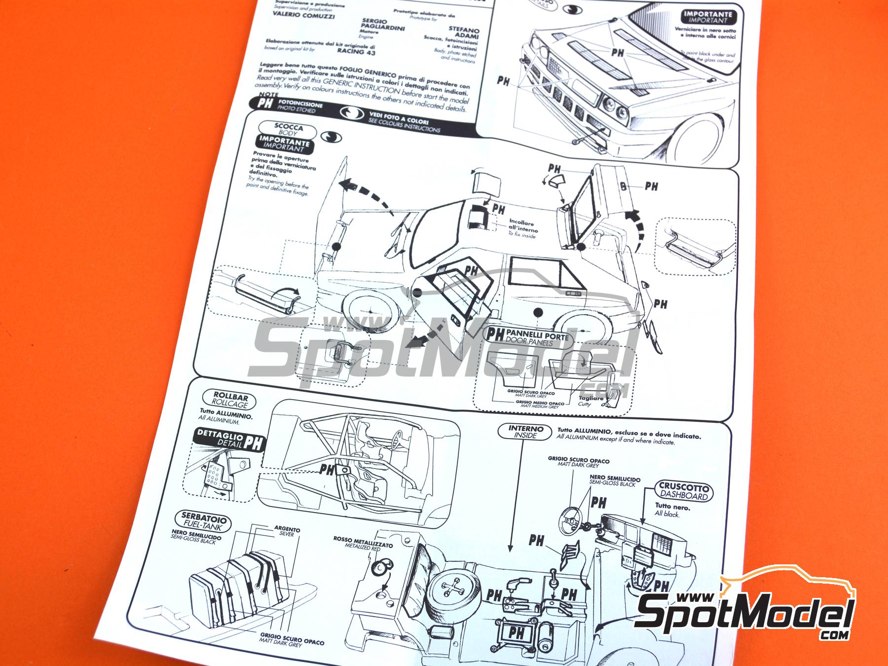 Image 2: Lancia Delta Integrale 16V Group A sponsored by Martini - Monte Carlo Rally - Rallye Automobile de Monte-Carlo 1990 | Car scale model kit in 1/43 scale manufactured by Arena Modelli (ref.&nbsp;ARE1413)