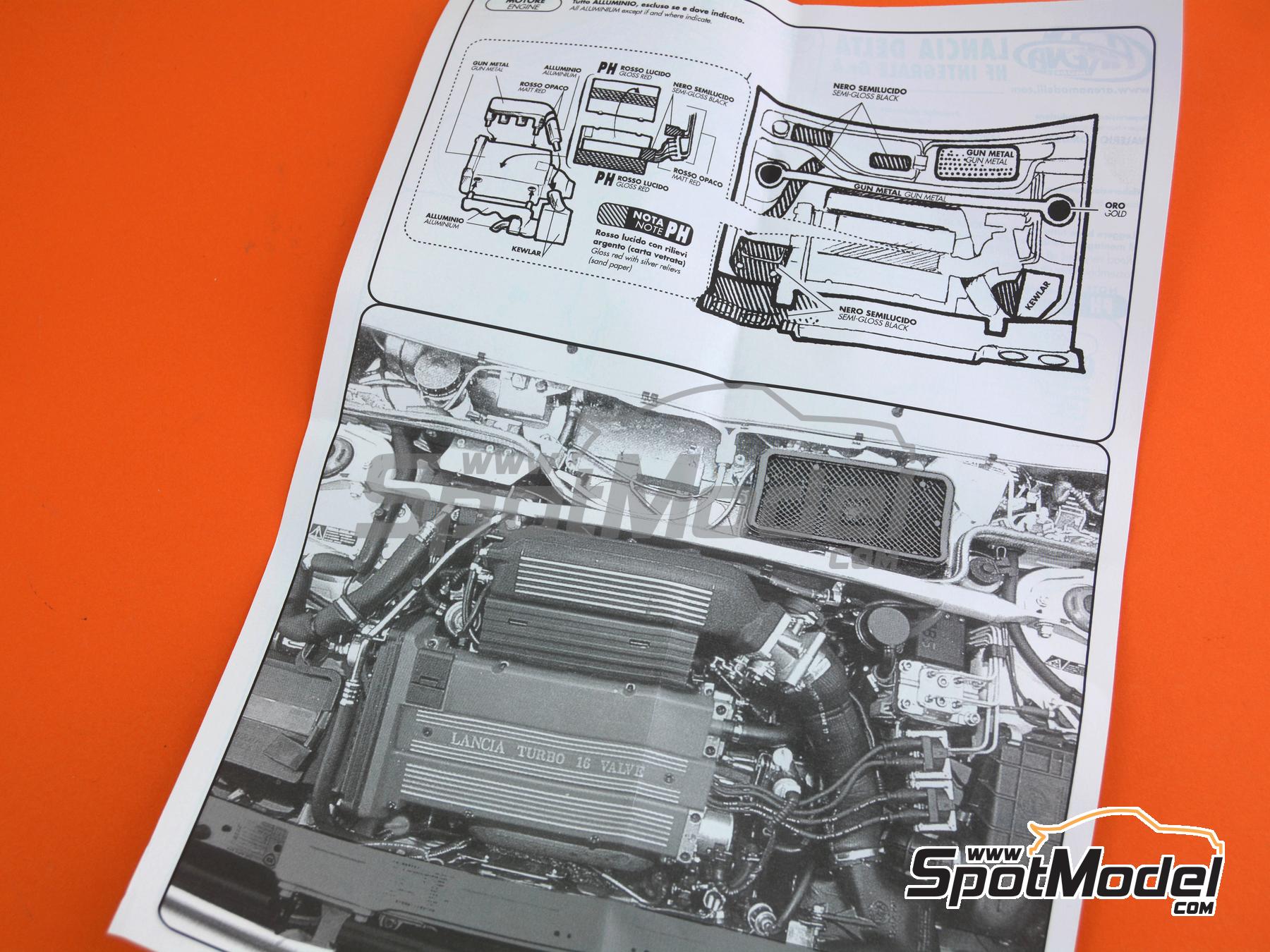 Image 3: Lancia Delta Integrale 16V Group A sponsored by Martini - Monte Carlo Rally - Rallye Automobile de Monte-Carlo 1990 | Car scale model kit in 1/43 scale manufactured by Arena Modelli (ref.&nbsp;ARE1413)