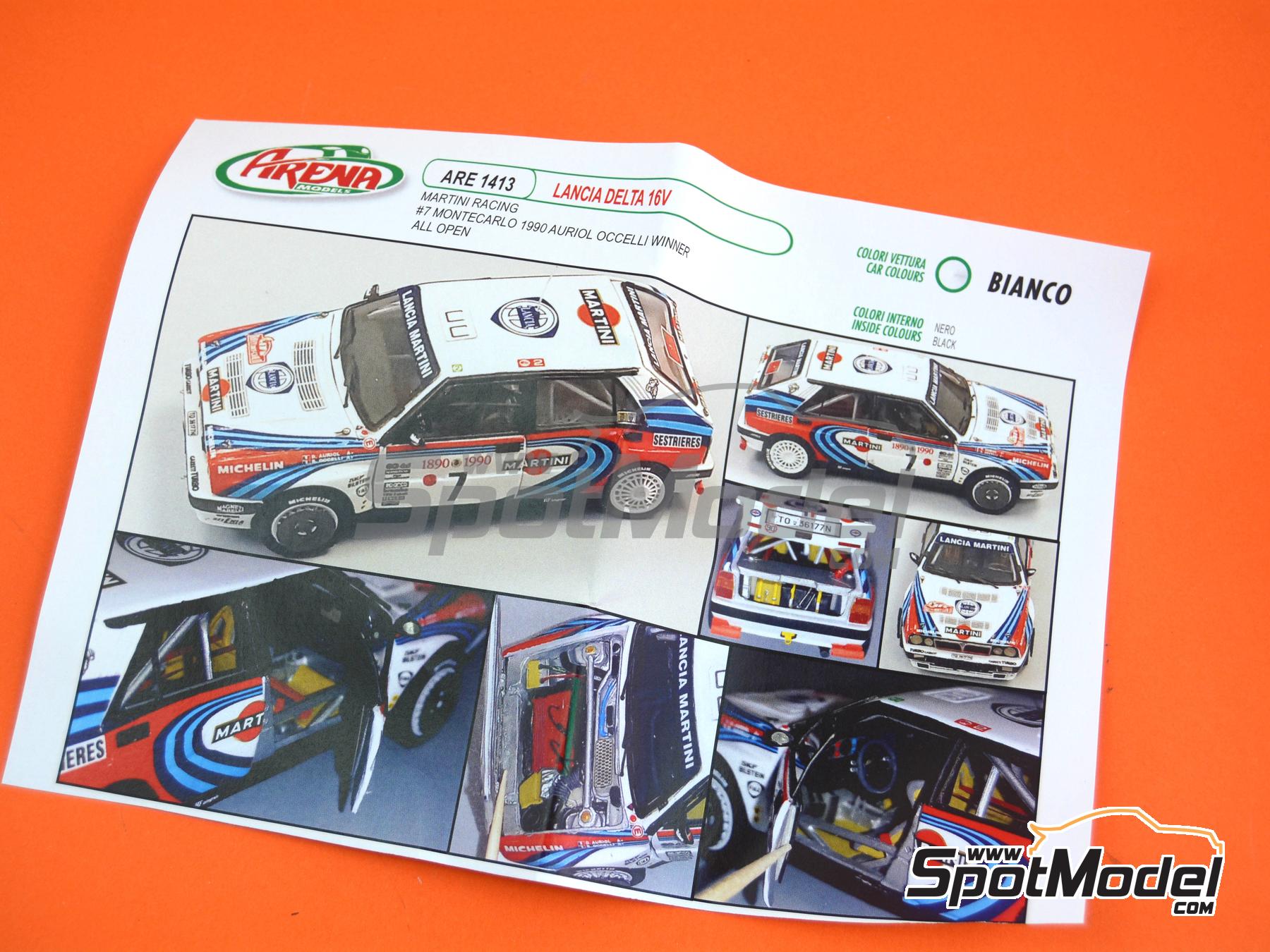 Image 4: Lancia Delta Integrale 16V Group A sponsored by Martini - Monte Carlo Rally - Rallye Automobile de Monte-Carlo 1990 | Car scale model kit in 1/43 scale manufactured by Arena Modelli (ref.&nbsp;ARE1413)