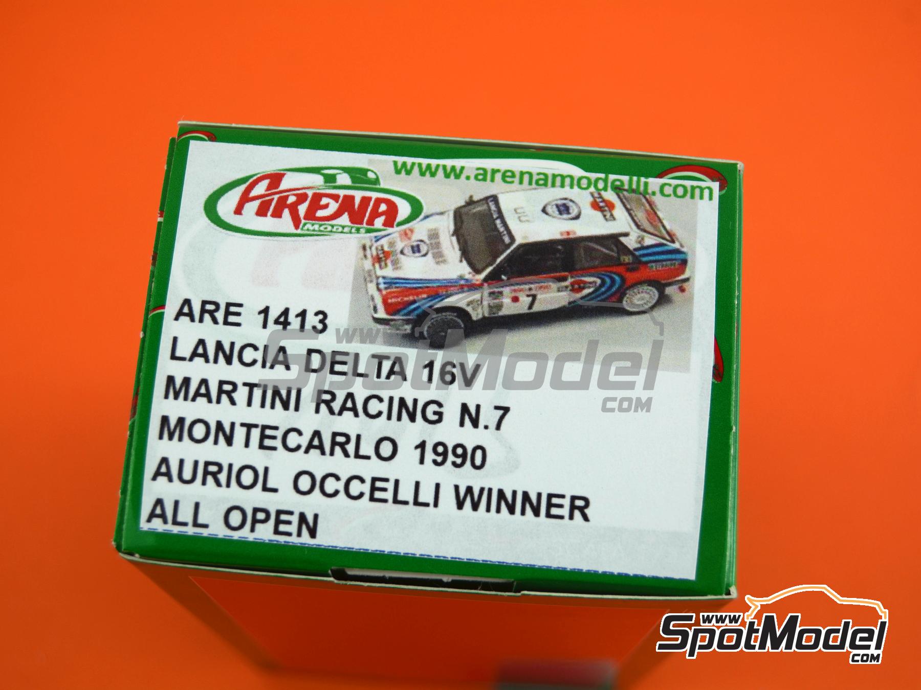 Image 11: Lancia Delta Integrale 16V Group A sponsored by Martini - Monte Carlo Rally - Rallye Automobile de Monte-Carlo 1990 | Car scale model kit in 1/43 scale manufactured by Arena Modelli (ref.&nbsp;ARE1413)