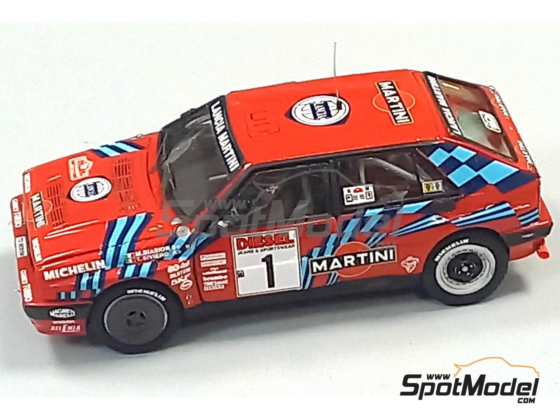 Image 1: Lancia Delta Integrale 16V Group A sponsored by Martini - Sanremo Rally 1989 | Car scale model kit in 1/43 scale manufactured by Arena Modelli (ref. ARE1414)