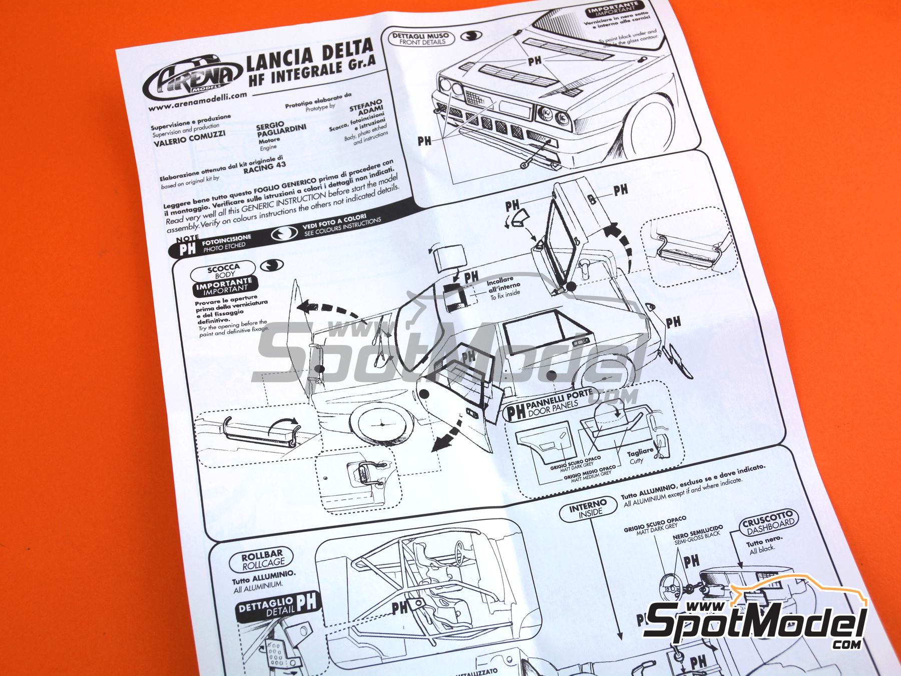 Image 7: Lancia Delta Integrale 16V Group A sponsored by Martini - Sanremo Rally 1989 | Car scale model kit in 1/43 scale manufactured by Arena Modelli (ref. ARE1414)