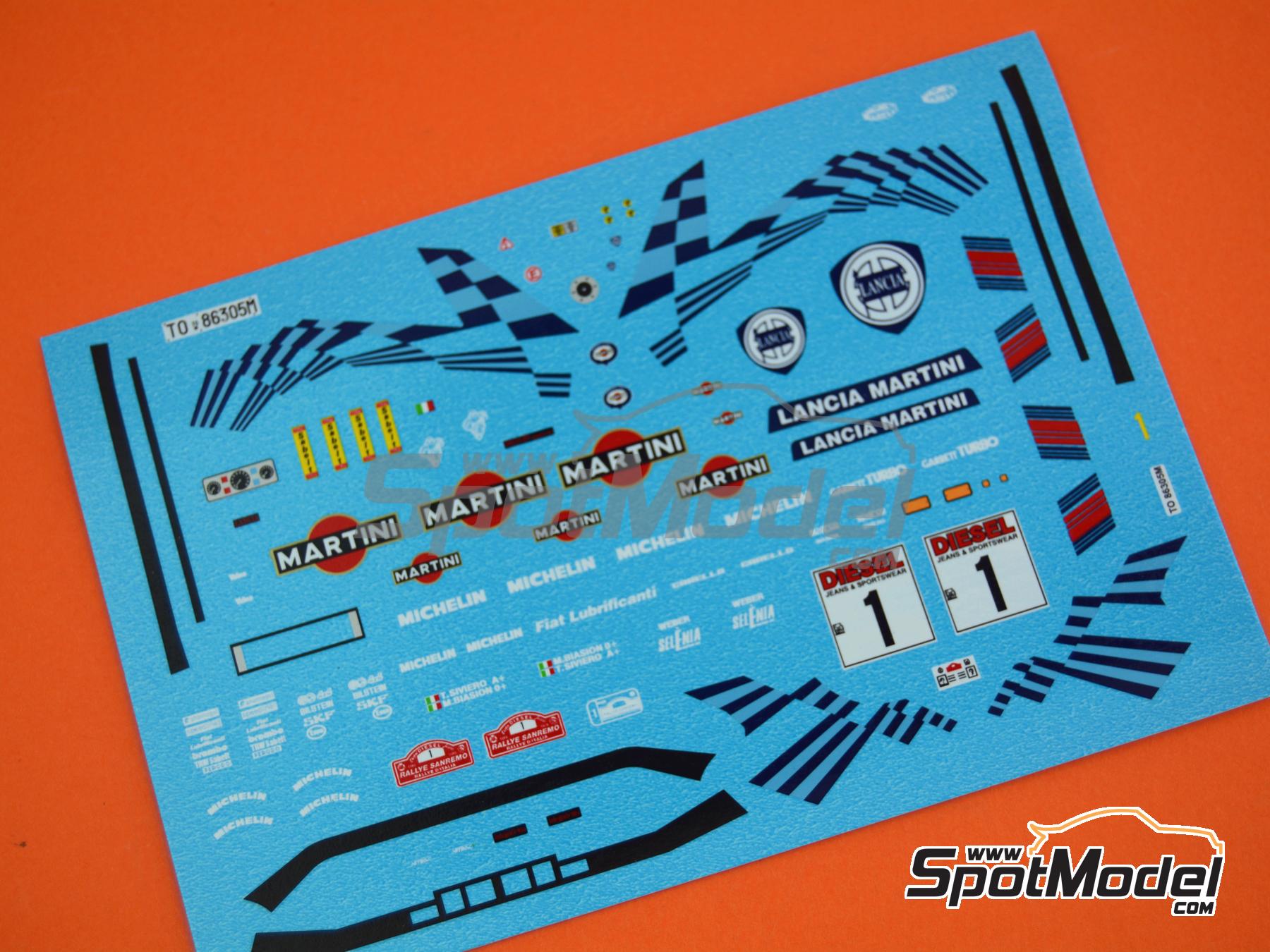 Image 9: Lancia Delta Integrale 16V Group A sponsored by Martini - Sanremo Rally 1989 | Car scale model kit in 1/43 scale manufactured by Arena Modelli (ref. ARE1414)