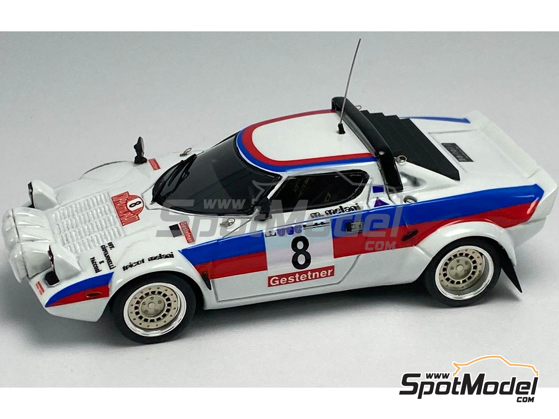 Image 1: Lancia Stratos HF Mugello Corse Team - Città di Prato Rally 1978 | Car scale model kit in 1/43 scale manufactured by Arena Modelli (ref. ARE1437)