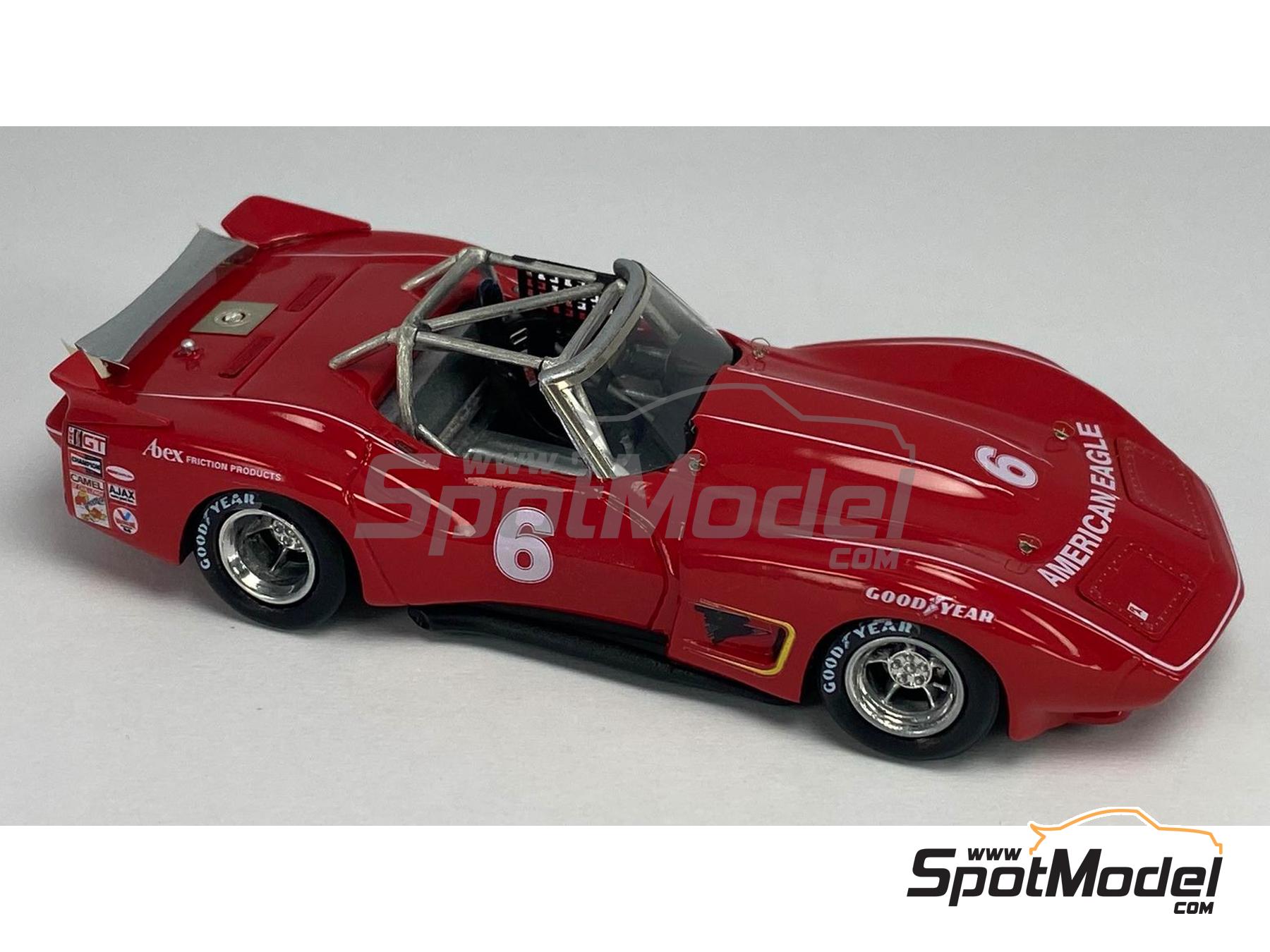 Image 1: Chevrolet Corvette C3 Van Arnem Racing Team sponsored by American Eagle - IMSA Road America 1974 | Car scale model kit in 1/43 scale manufactured by Arena Modelli (ref.&nbsp;ARE1445)