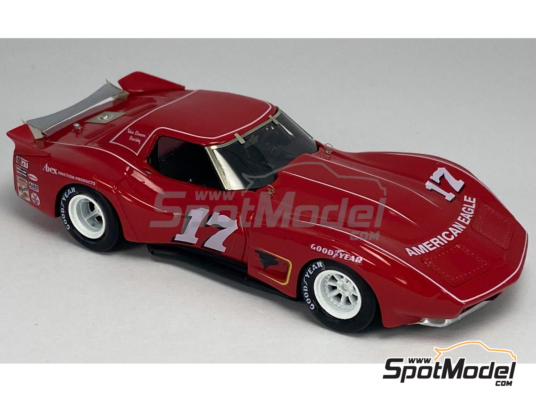 Image 1: Chevrolet Corvette C3 Van Arnem Racing Team sponsored by American Eagle - 5 Hours Mid Ohio 1974 | Car scale model kit in 1/43 scale manufactured by Arena Modelli (ref.&nbsp;ARE1446)