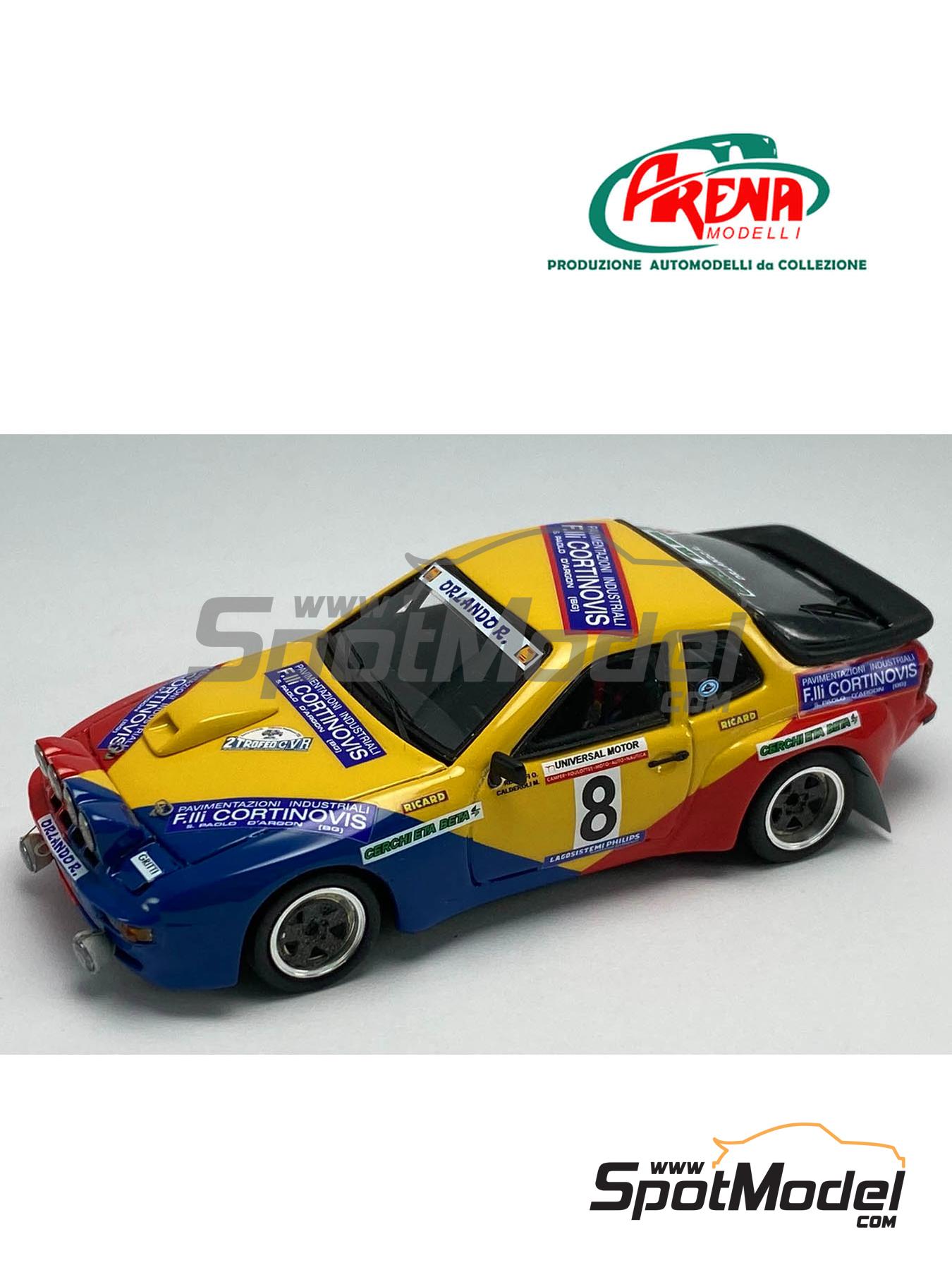 Porsche 924 GTS Orlando Team sponsored by F.lli Cortinovis - CVR Rally 1981 | Car scale model kit in 1/43 scale manufactured by Arena Modelli (ref. ARE1449) image