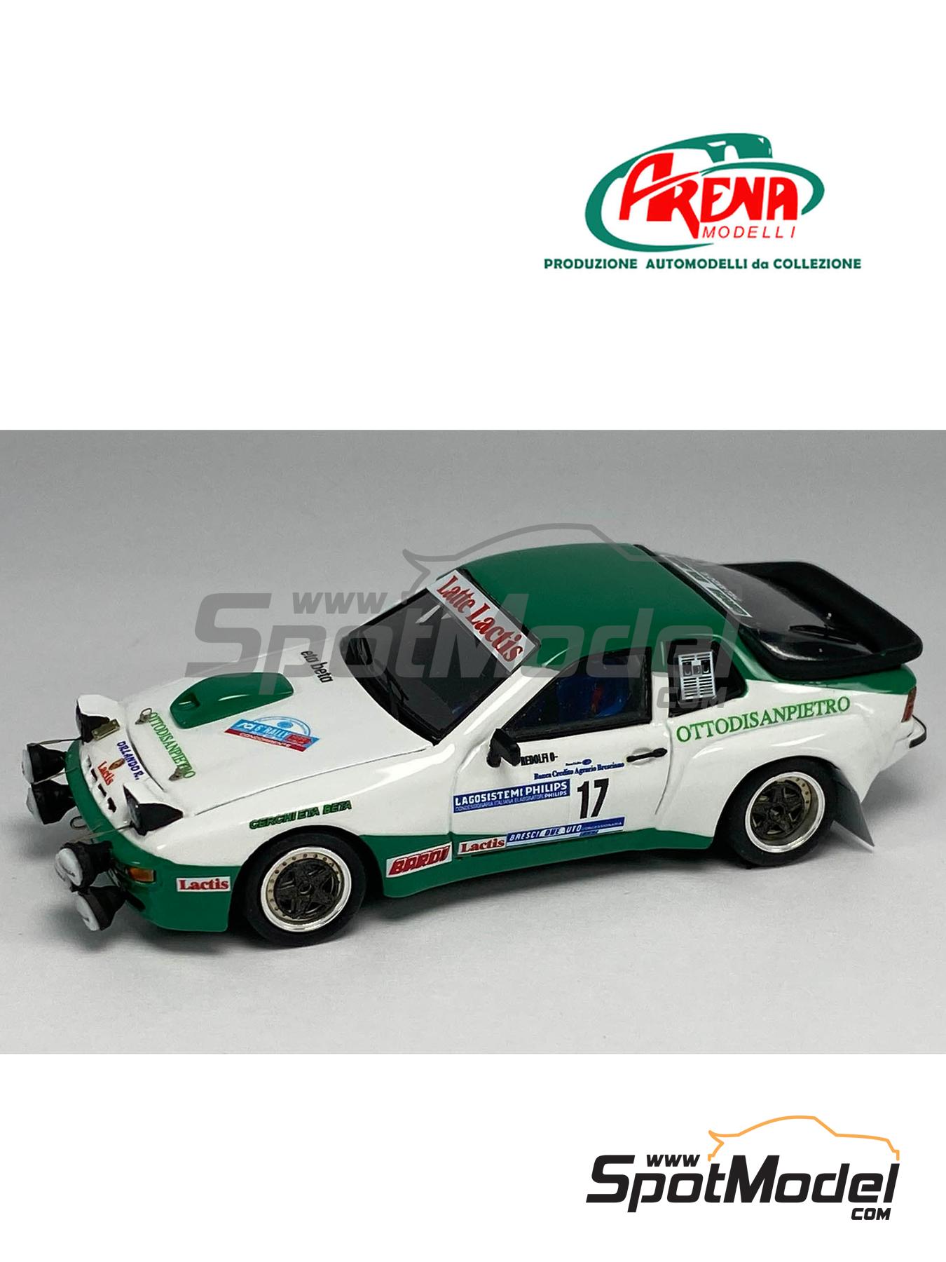 Porsche 924 GTS Orlando Team sponsored by Ottodisanpietro - Rally 1000 Miglia 1982 | Car scale model kit in 1/43 scale manufactured by Arena Modelli (ref. ARE1450) image