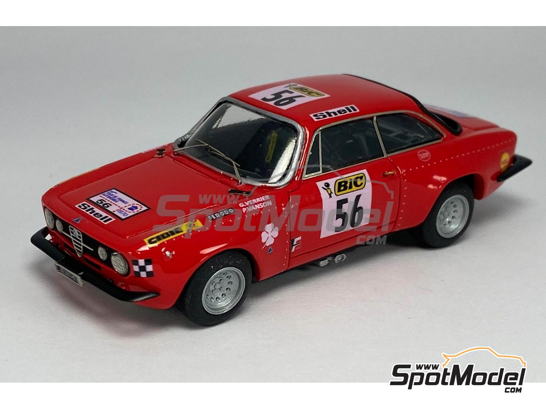 Image 3: Alfa Romeo Giulia GTAm sponsored by Shell - Tour de France Automobile 1970 | Car scale model kit in 1/43 scale manufactured by Arena Modelli (ref.&nbsp;ARE1452)