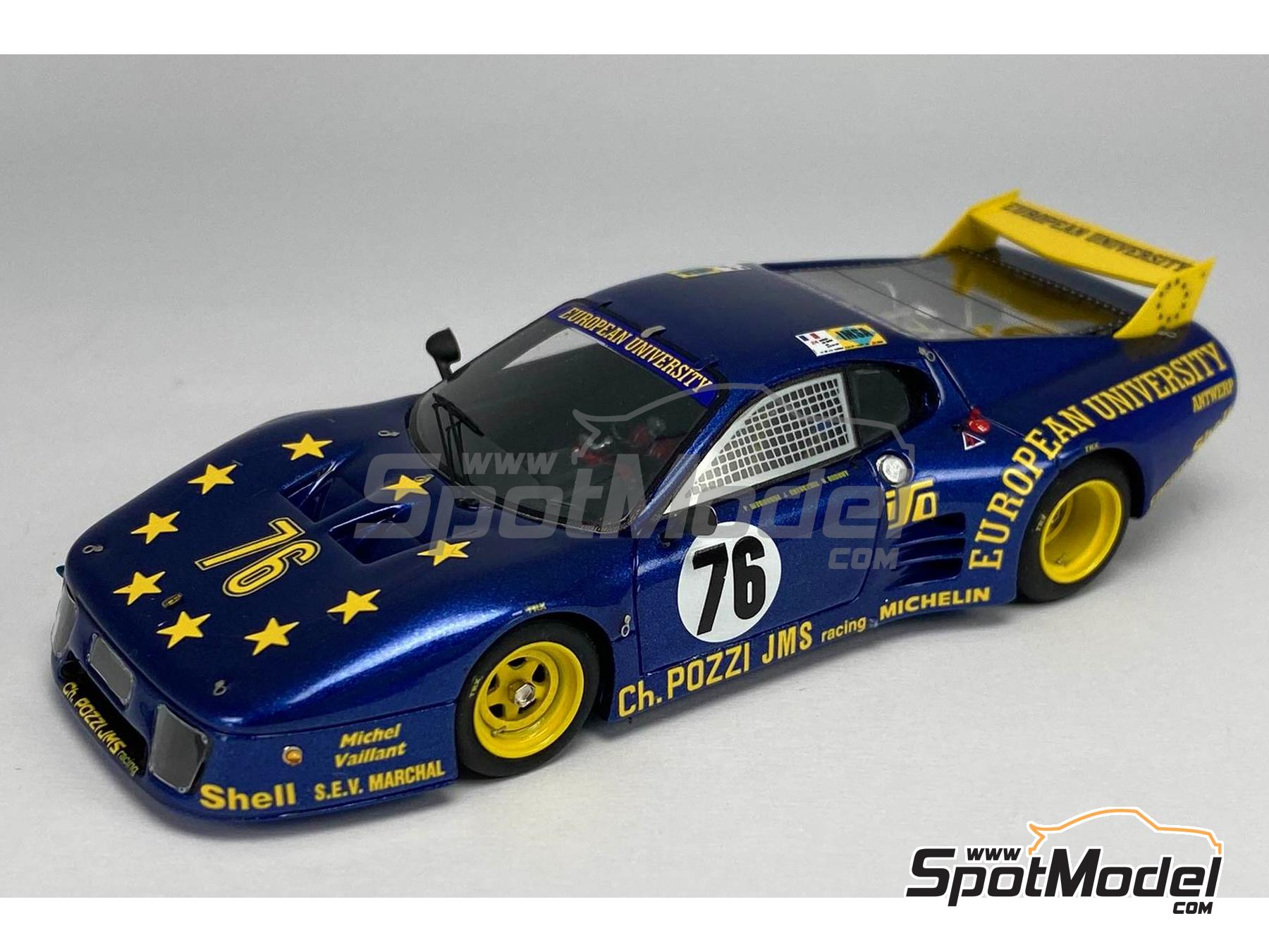Image 2: Ferrari 512BB LM Charles Pozzi Team sponsored by European University - 24 Hours Le Mans 1980 | Car scale model kit in 1/43 scale manufactured by Arena Modelli (ref.&nbsp;ARE1462)