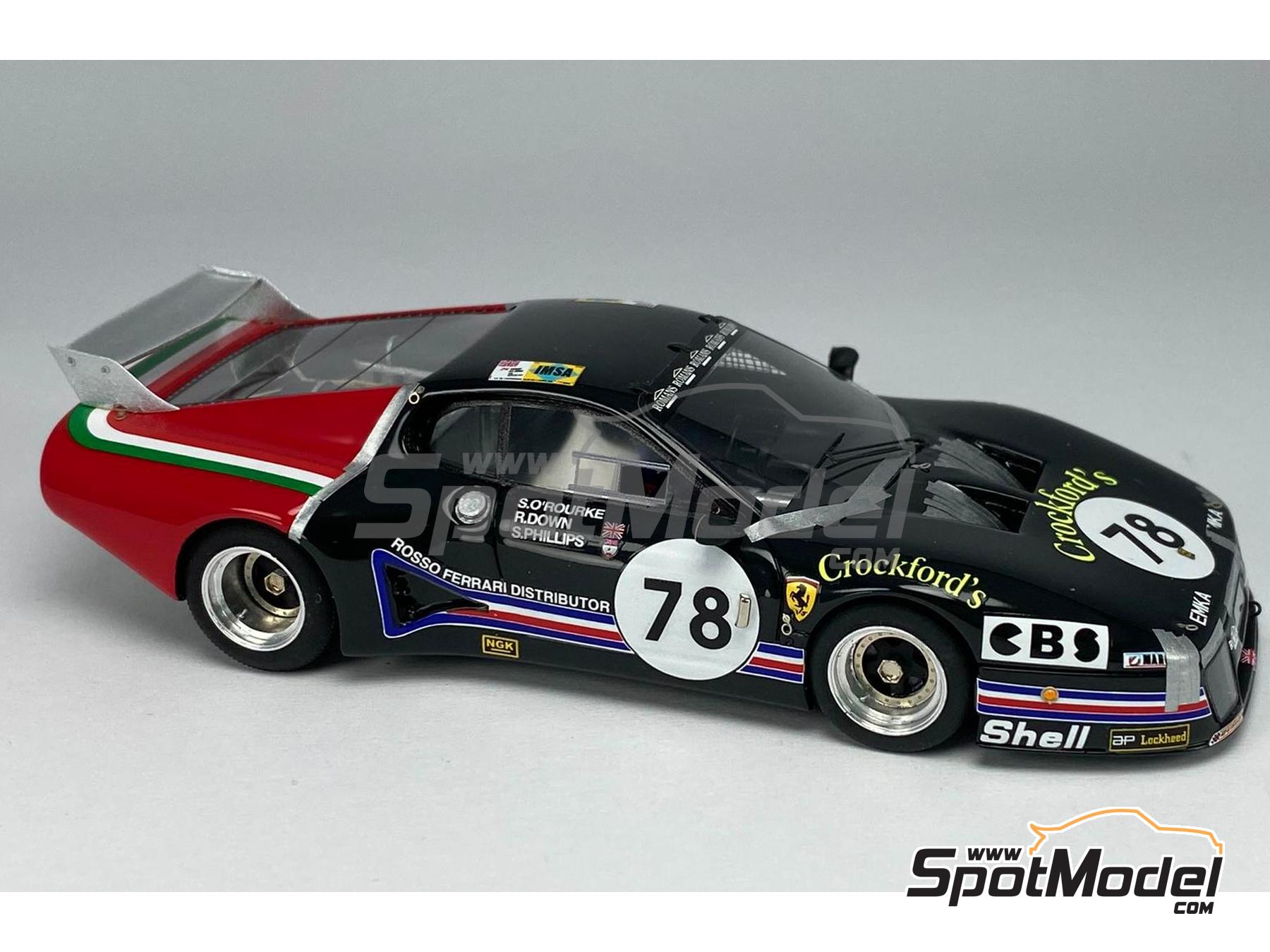 Image 1: Ferrari 512BB LM sponsored by Crockford's, Emka - 24 Hours Le Mans 1980 | Car scale model kit in 1/43 scale manufactured by Arena Modelli (ref.&nbsp;ARE1463-B)