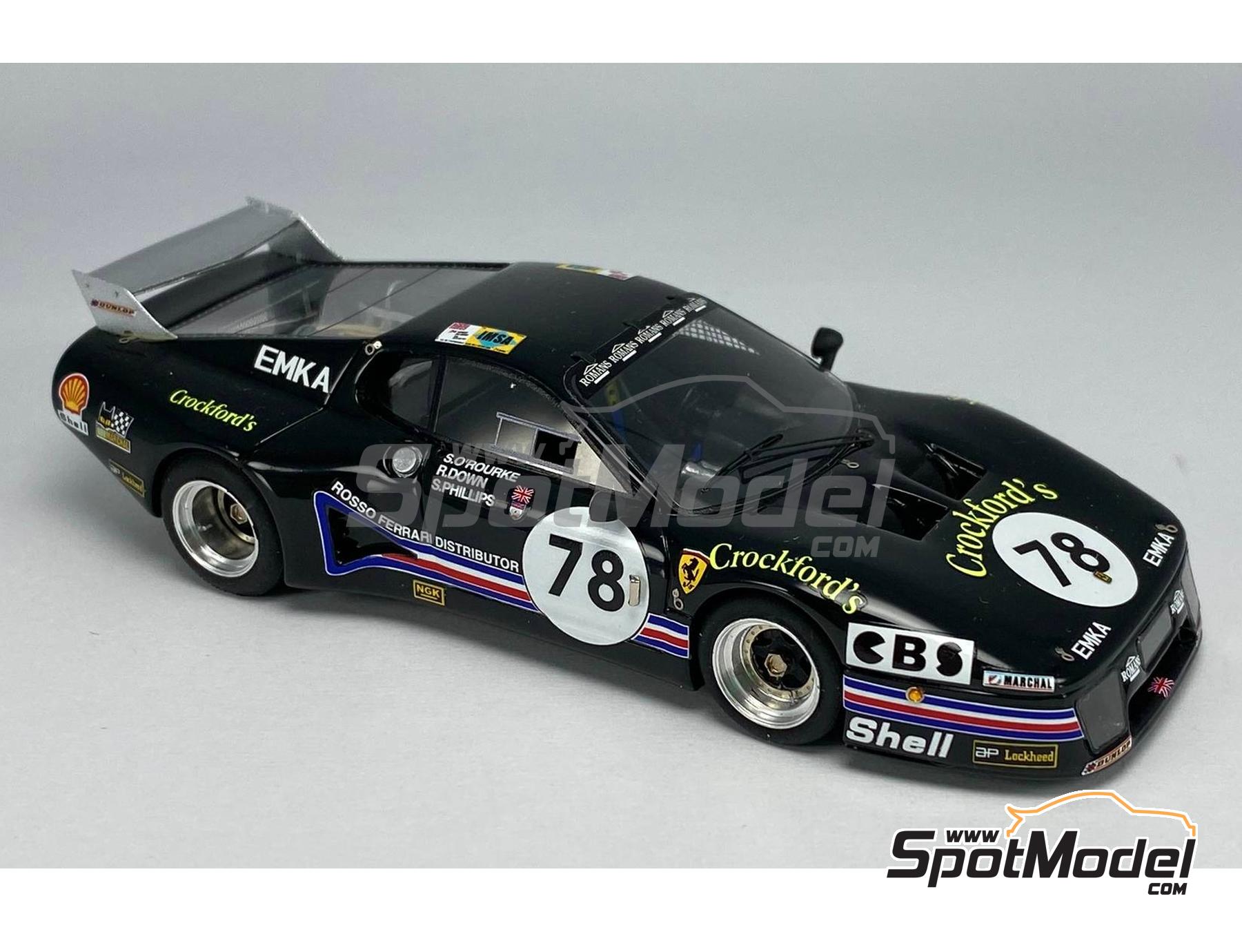Image 1: Ferrari 512BB LM sponsored by Crockford's, Emka - 24 Hours Le Mans 1980 | Car scale model kit in 1/43 scale manufactured by Arena Modelli (ref.&nbsp;ARE1463)