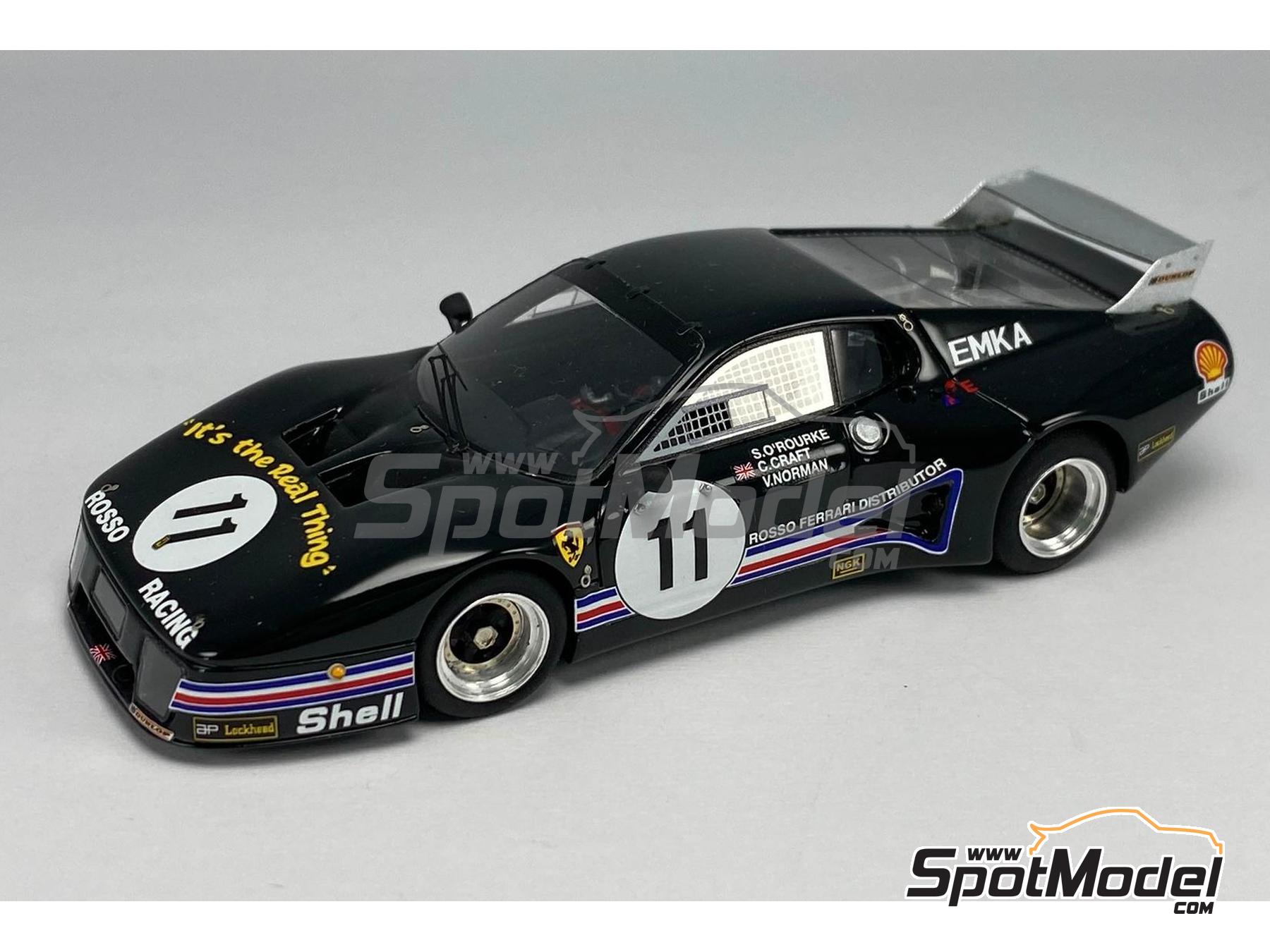 Image 1: Ferrari 512BB LM Rosso Ltd. Team sponsored by Emka - 6 Hours Silverstone 1980 | Car scale model kit in 1/43 scale manufactured by Arena Modelli (ref.&nbsp;ARE1464)